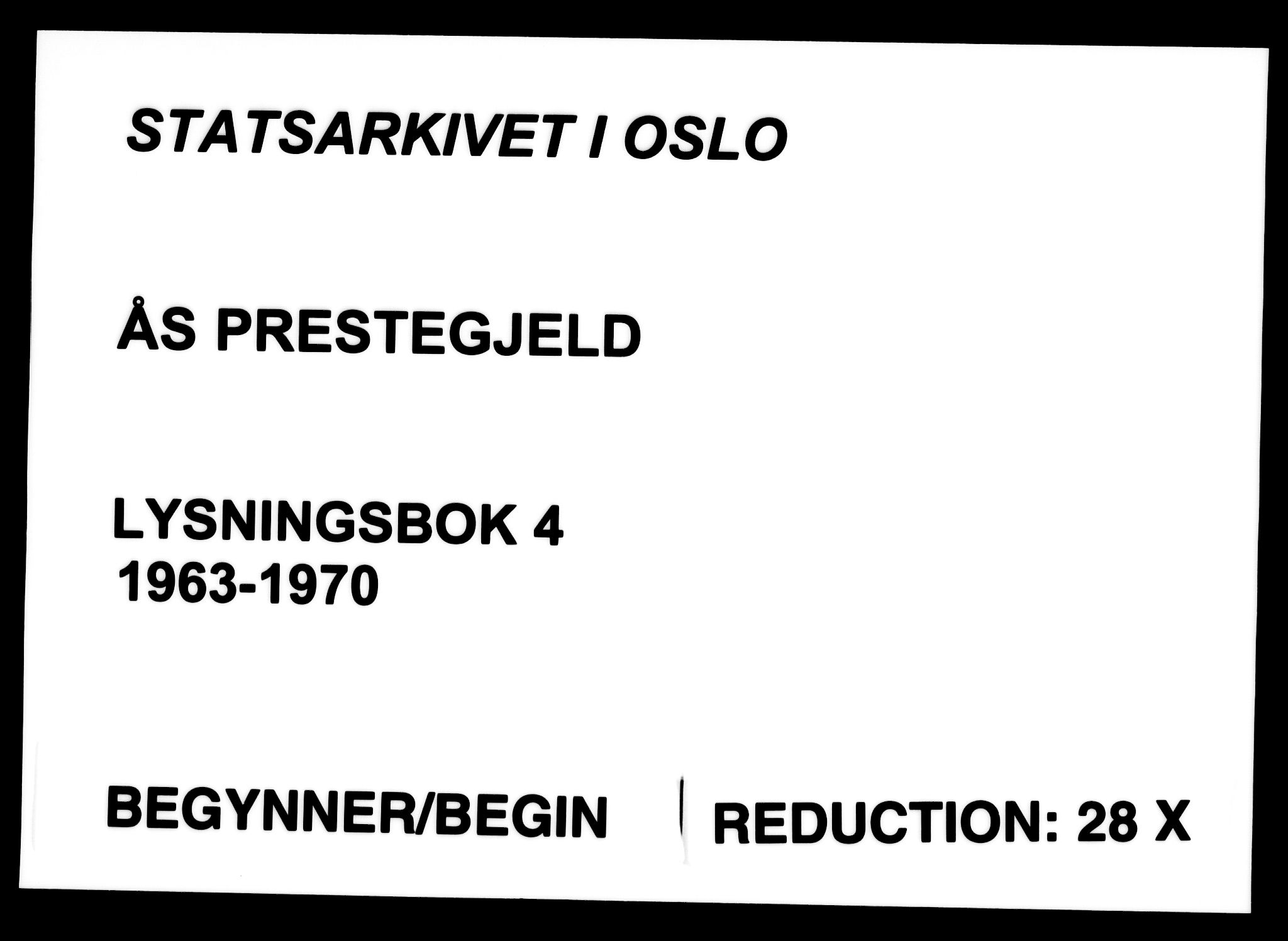 Ås prestekontor Kirkebøker, AV/SAO-A-10894/H/Ha/L0004: Banns register no. 4, 1963-1970