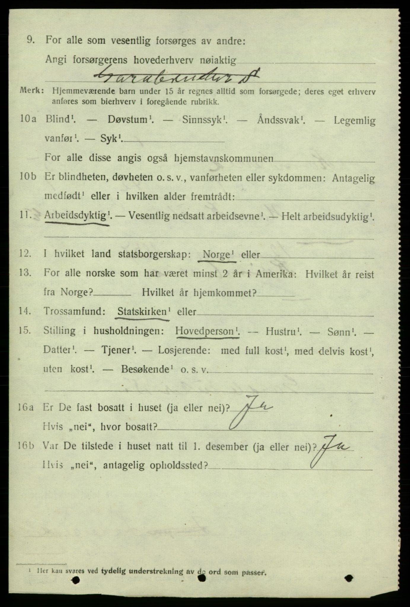 SAB, 1920 census for Kvinnherad, 1920, p. 5979