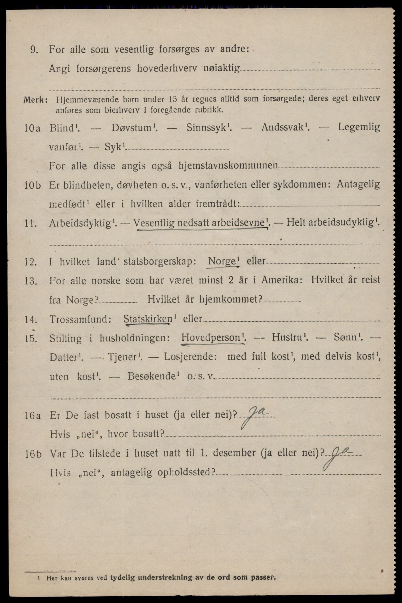 SAST, 1920 census for Strand, 1920, p. 4001