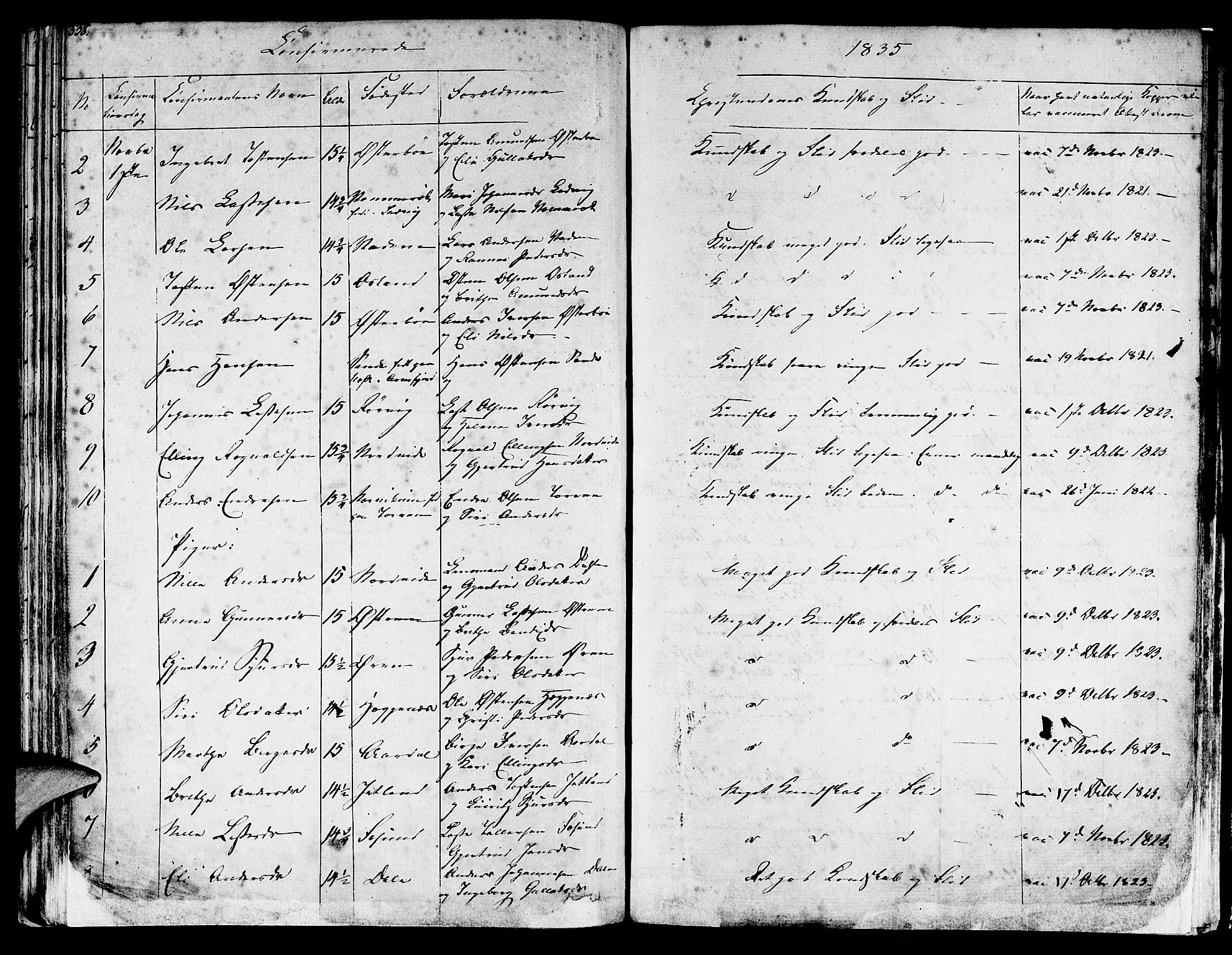 Lavik sokneprestembete, SAB/A-80901: Parish register (official) no. A 2I, 1821-1842, p. 338