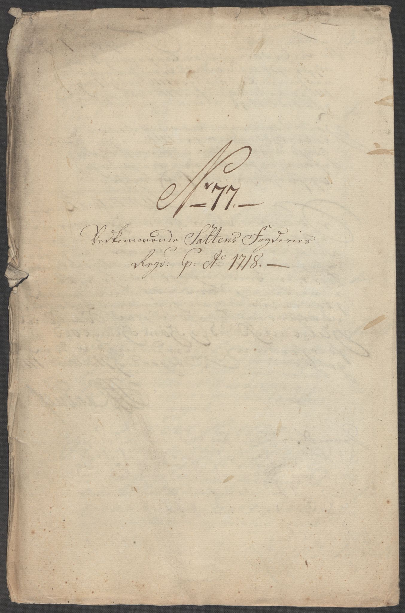 Rentekammeret inntil 1814, Reviderte regnskaper, Fogderegnskap, AV/RA-EA-4092/R66/L4588: Fogderegnskap Salten, 1718, p. 464