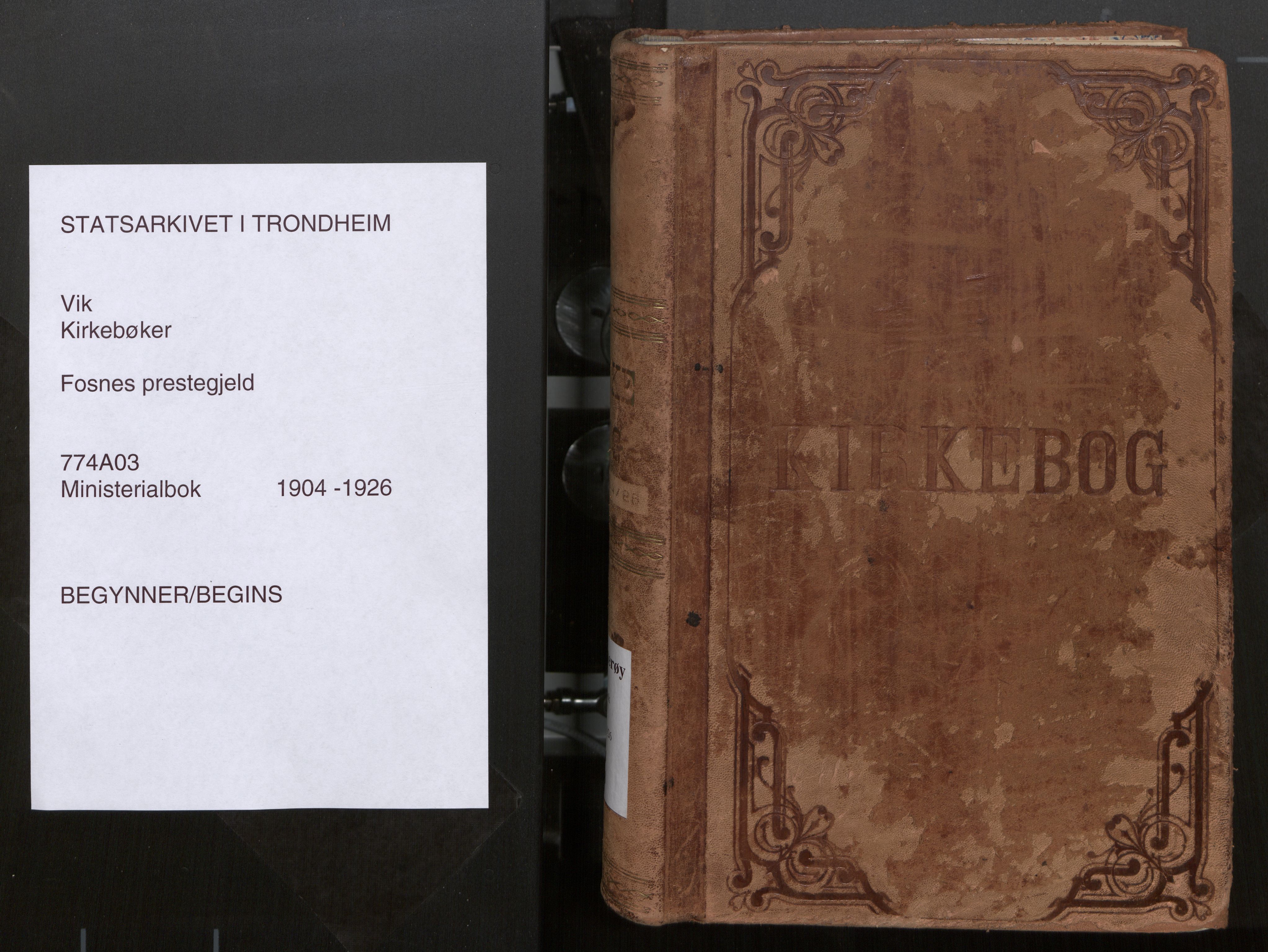 Ministerialprotokoller, klokkerbøker og fødselsregistre - Nord-Trøndelag, SAT/A-1458/774/L0629: Parish register (official), 1904-1926