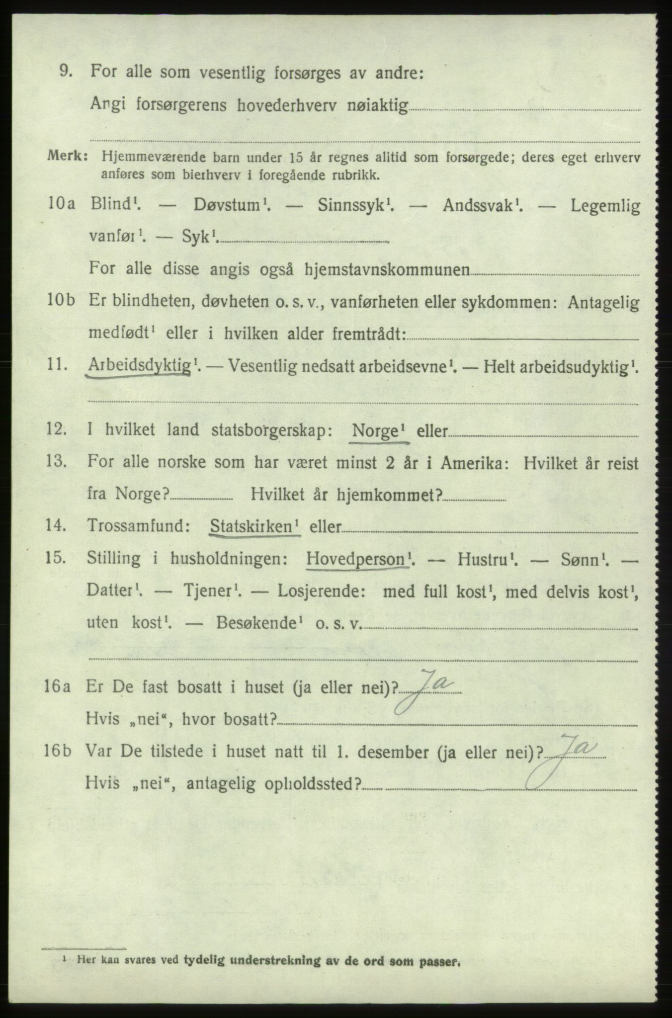 SAB, 1920 census for Bømlo, 1920, p. 2906