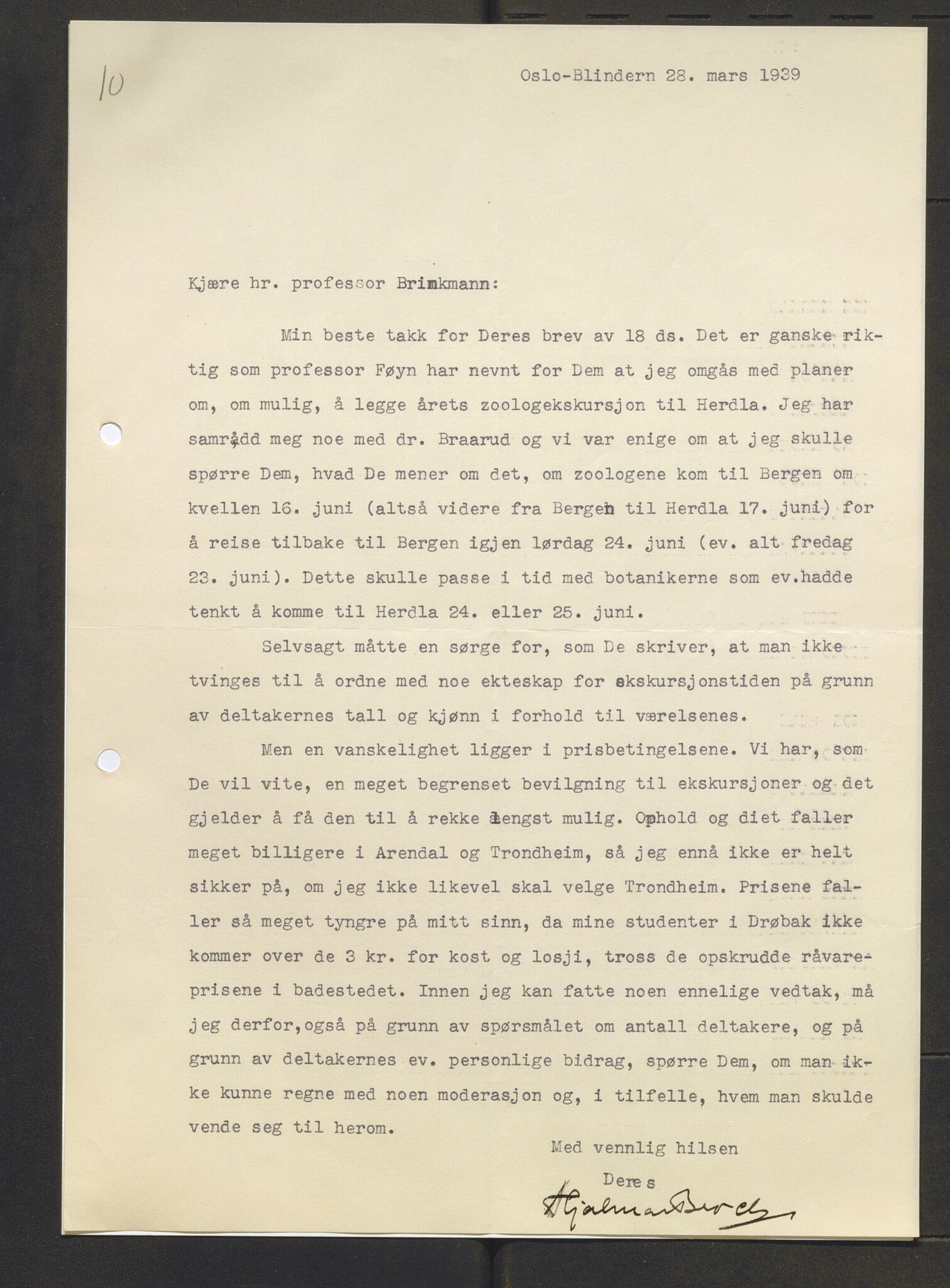 Bergens Museum, AV/SAB-A-17301/13/D/L0002: Korrespondanse , 1928-1940, p. 379