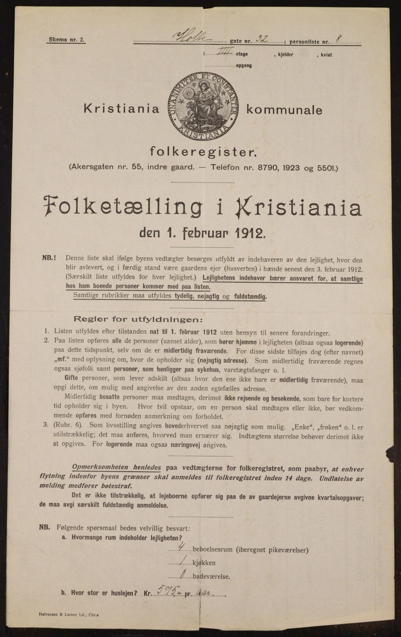 OBA, Municipal Census 1912 for Kristiania, 1912, p. 41765