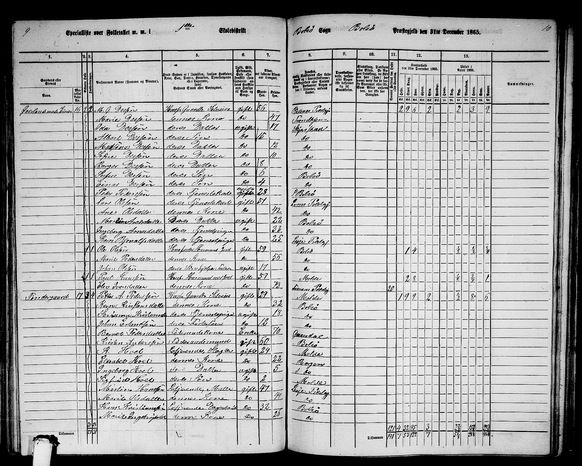 RA, 1865 census for Bolsøy, 1865, p. 25