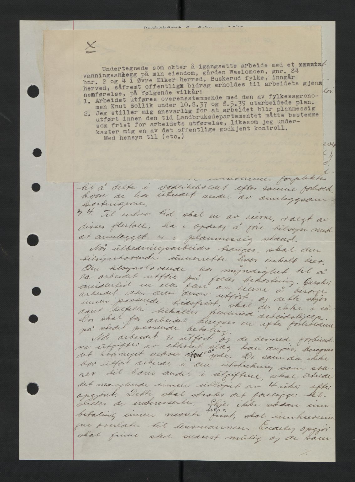Eiker, Modum og Sigdal sorenskriveri, SAKO/A-123/G/Ga/Gab/L0041: Mortgage book no. A11, 1939-1940, Diary no: : 313/1940