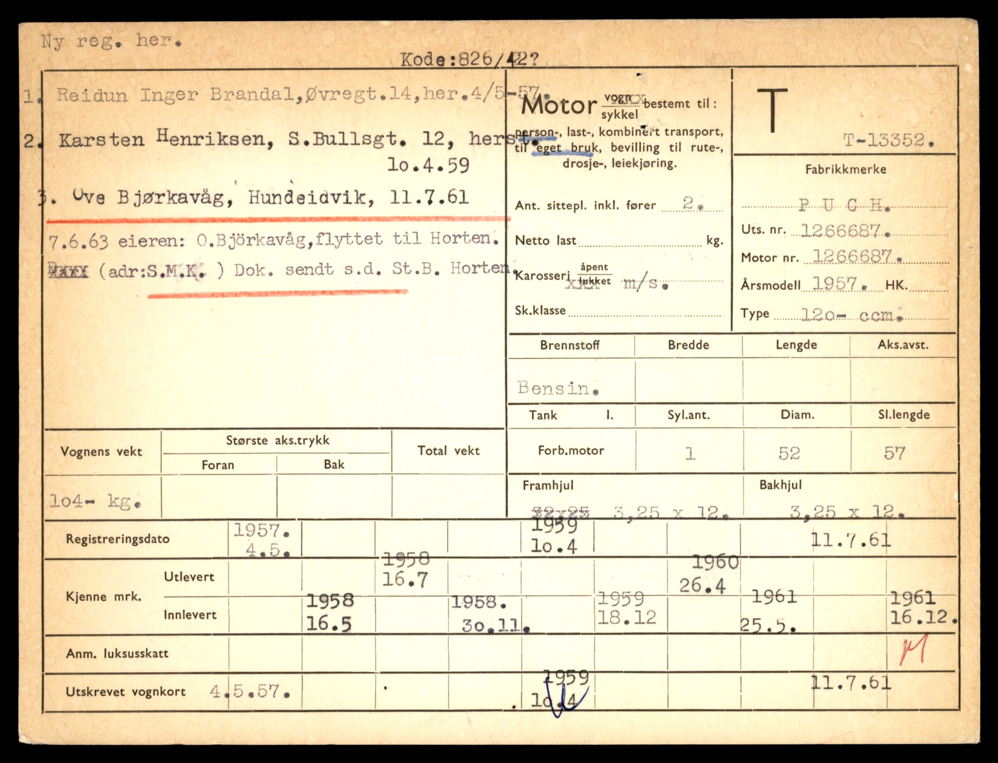 Møre og Romsdal vegkontor - Ålesund trafikkstasjon, AV/SAT-A-4099/F/Fe/L0038: Registreringskort for kjøretøy T 13180 - T 13360, 1927-1998, p. 2893