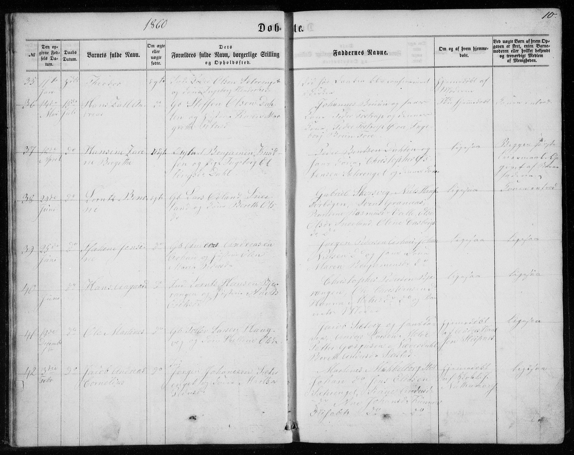Ministerialprotokoller, klokkerbøker og fødselsregistre - Nordland, SAT/A-1459/843/L0634: Parish register (copy) no. 843C03, 1860-1884, p. 10