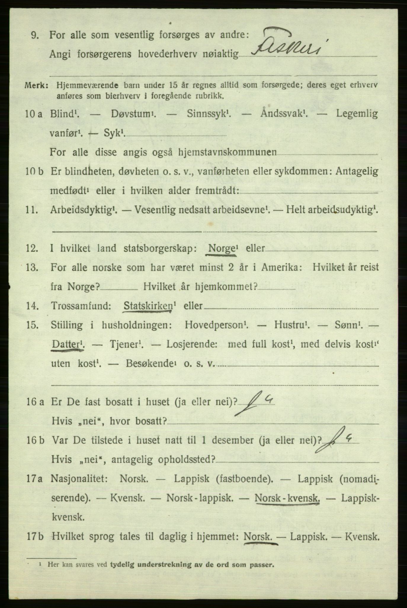 SATØ, 1920 census for Vardø rural district, 1920, p. 1763