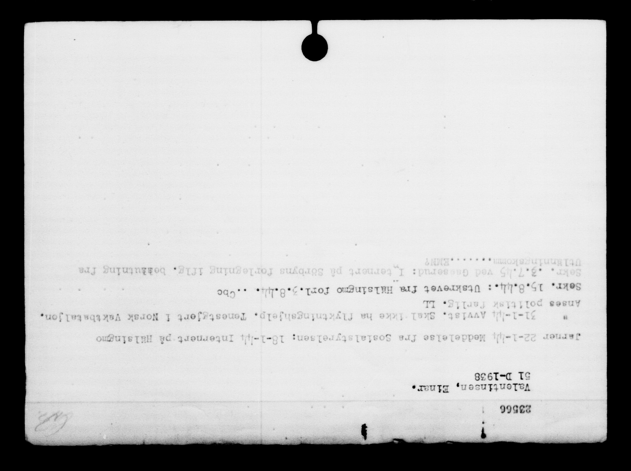 Den Kgl. Norske Legasjons Flyktningskontor, AV/RA-S-6753/V/Va/L0010: Kjesäterkartoteket.  Flyktningenr. 22000-25314, 1940-1945, p. 1664