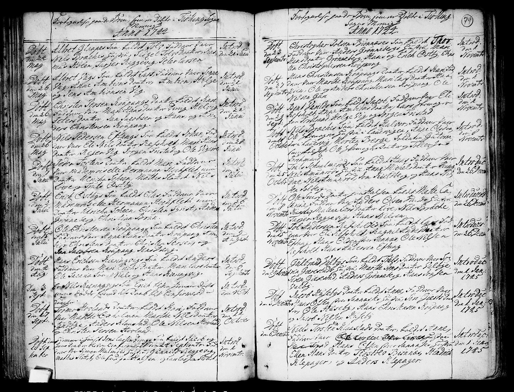 Tjølling kirkebøker, AV/SAKO-A-60/F/Fa/L0003: Parish register (official) no. 3, 1735-1778, p. 79