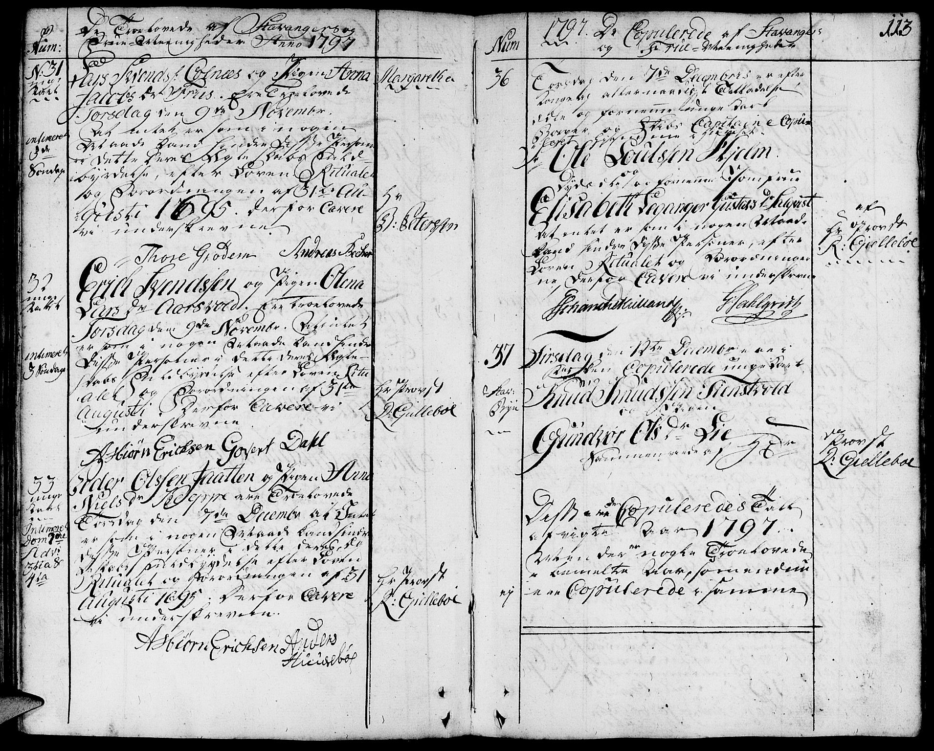 Domkirken sokneprestkontor, AV/SAST-A-101812/001/30/30BA/L0006: Parish register (official) no. A 6, 1783-1815, p. 113