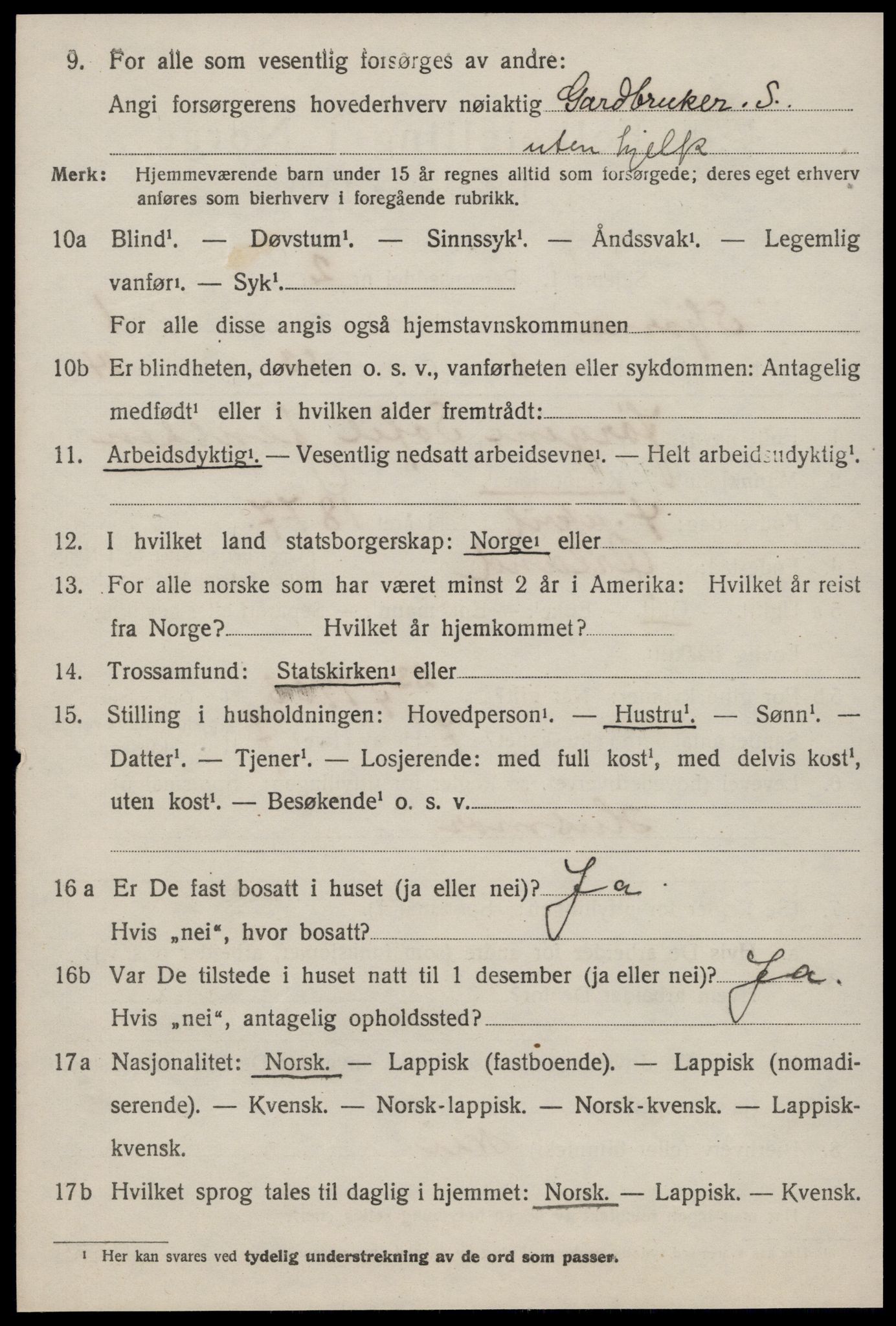 SAT, 1920 census for Stjørna, 1920, p. 943