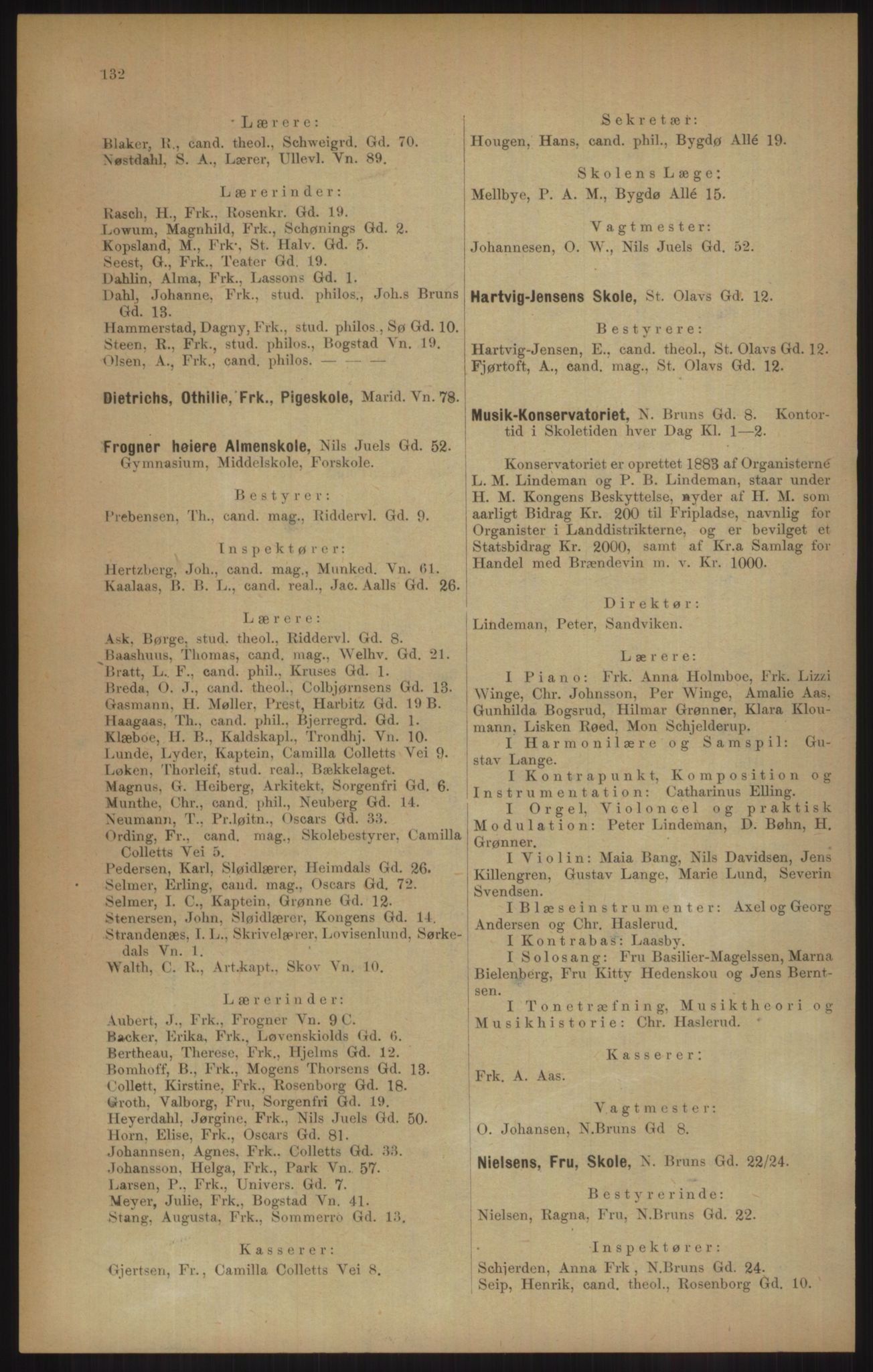 Kristiania/Oslo adressebok, PUBL/-, 1905, p. 132