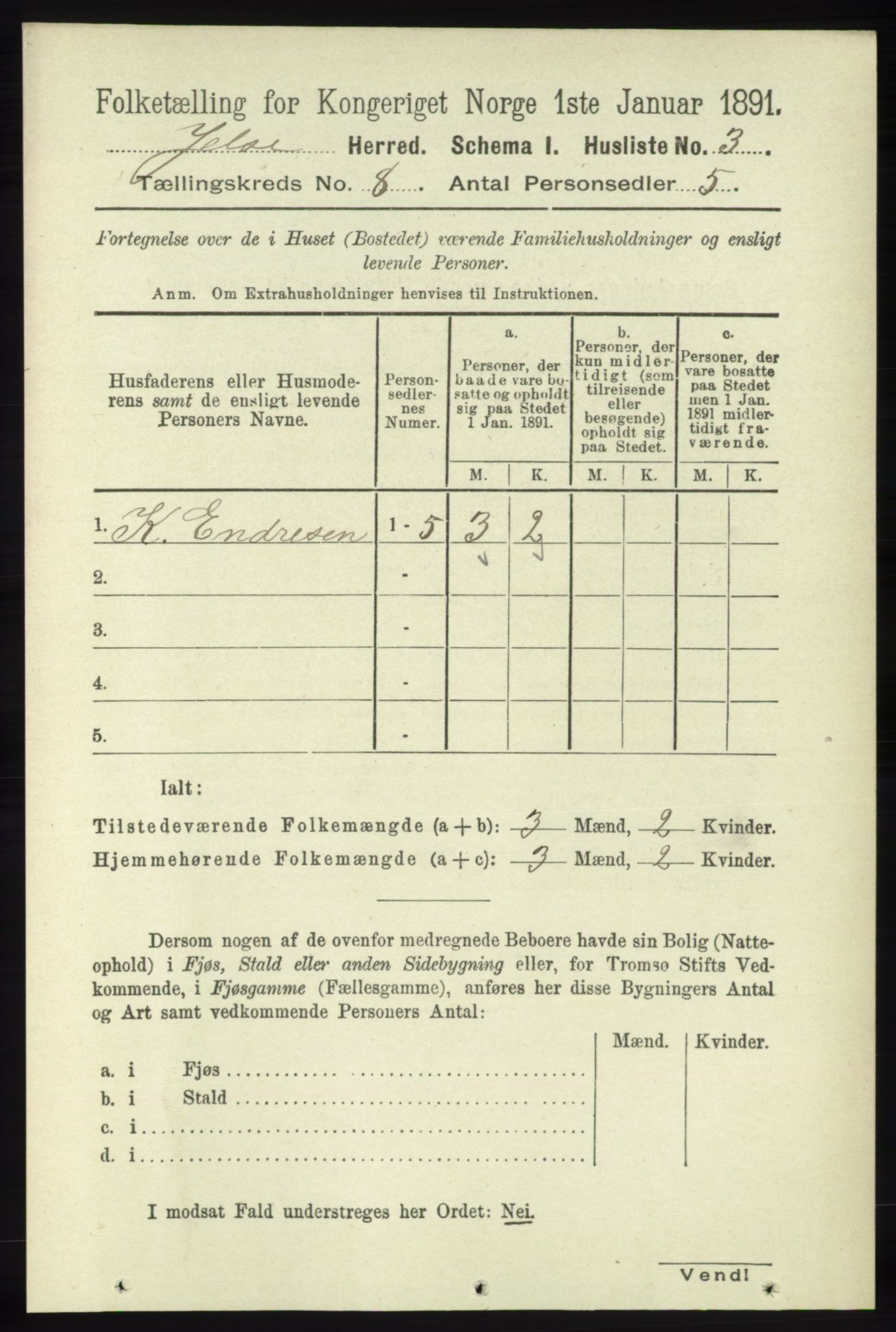 RA, 1891 census for 1138 Jelsa, 1891, p. 1759