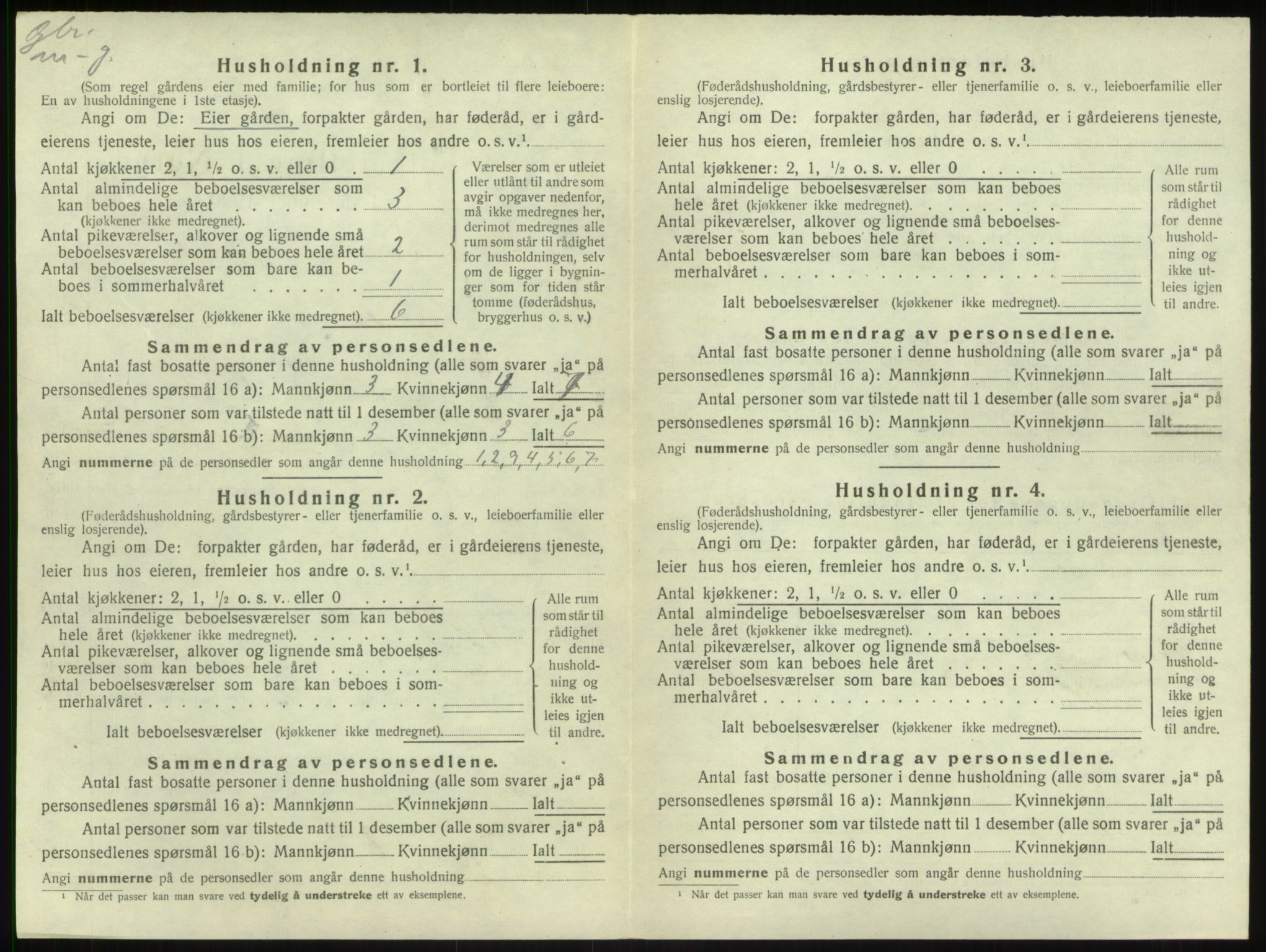 SAB, 1920 census for Sogndal, 1920, p. 824