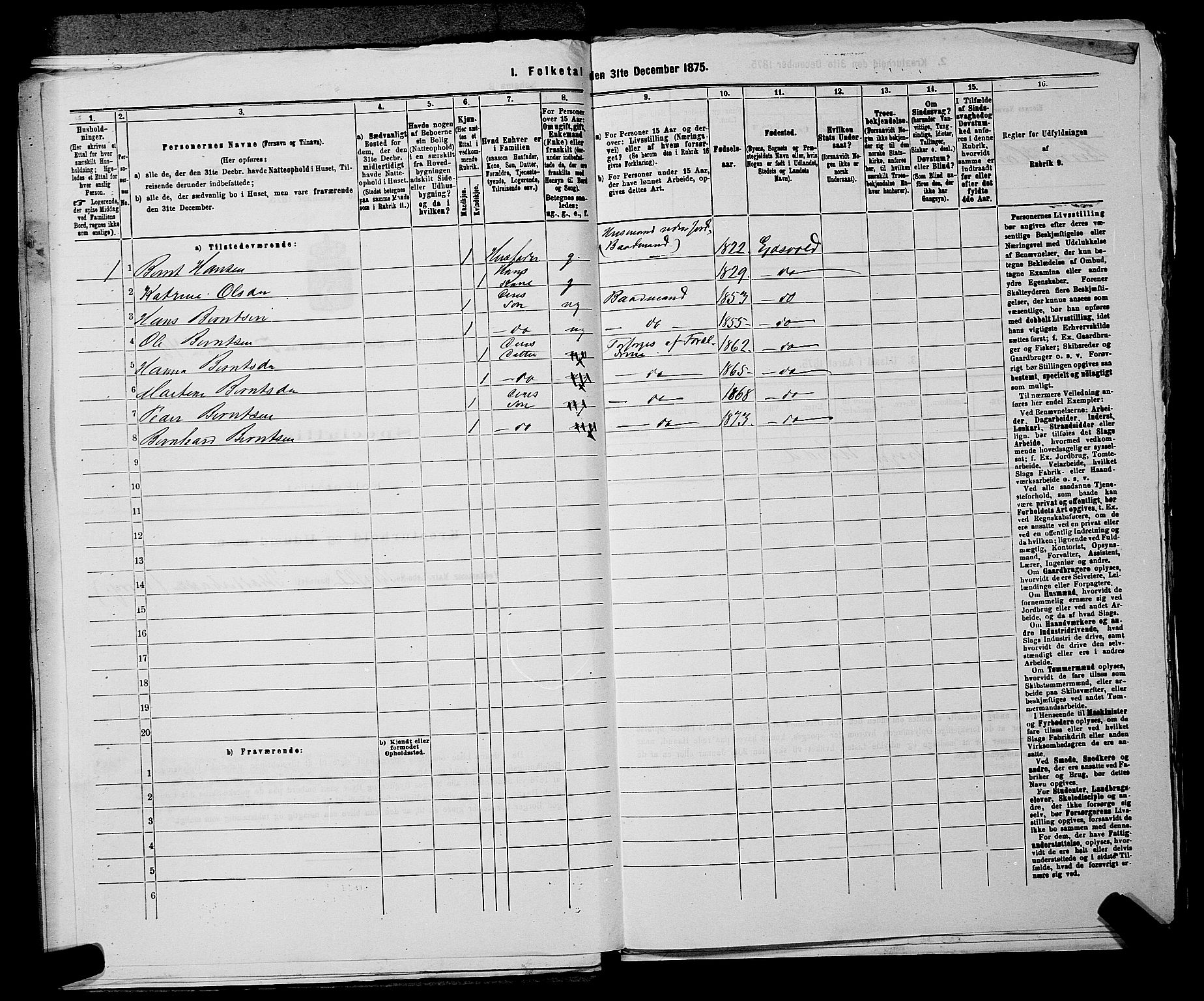 RA, 1875 census for 0237P Eidsvoll, 1875, p. 748