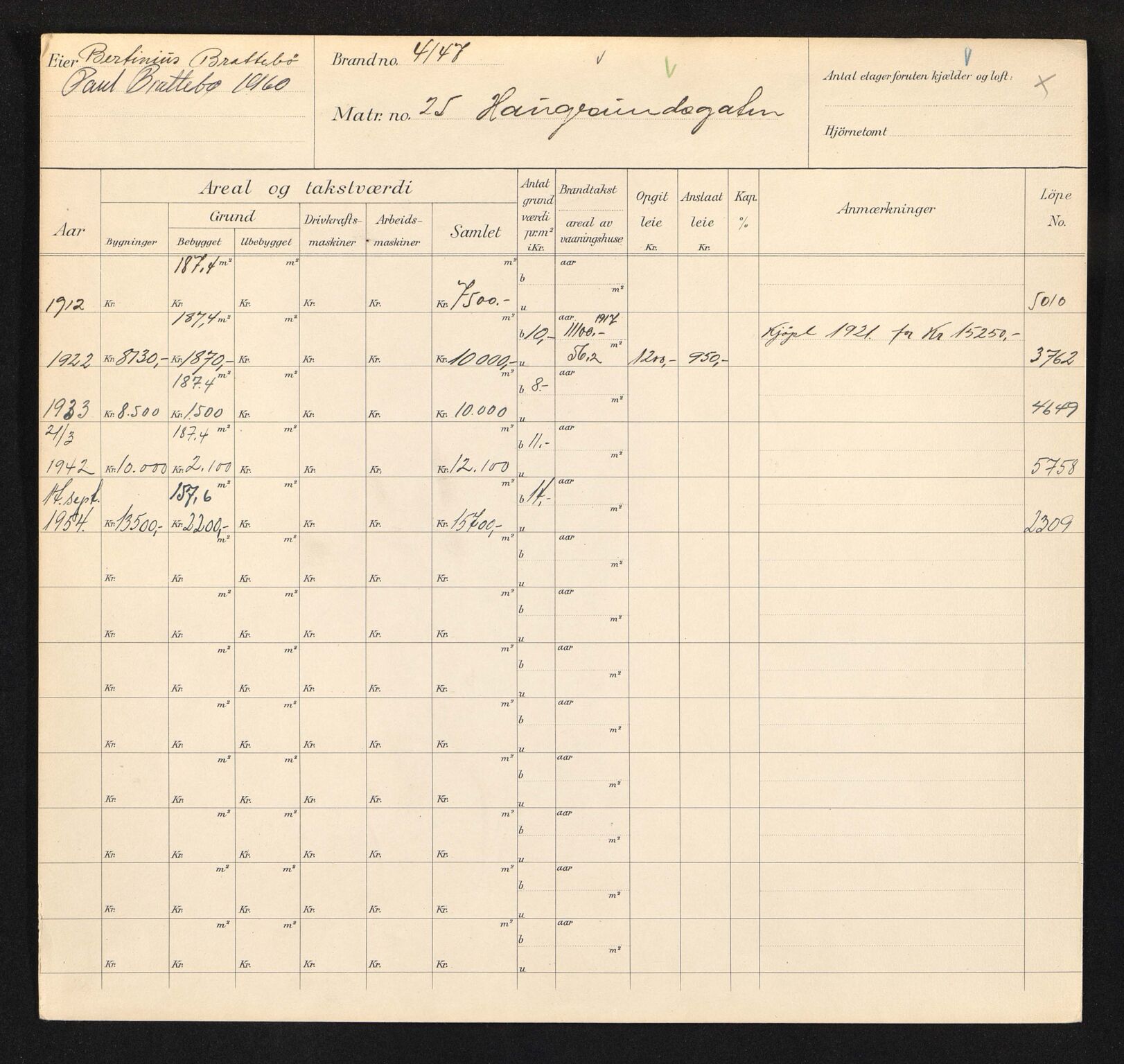 Stavanger kommune. Skattetakstvesenet, BYST/A-0440/F/Fa/Faa/L0016/0005: Skattetakstkort / Haugesundsgata 3 - 60
