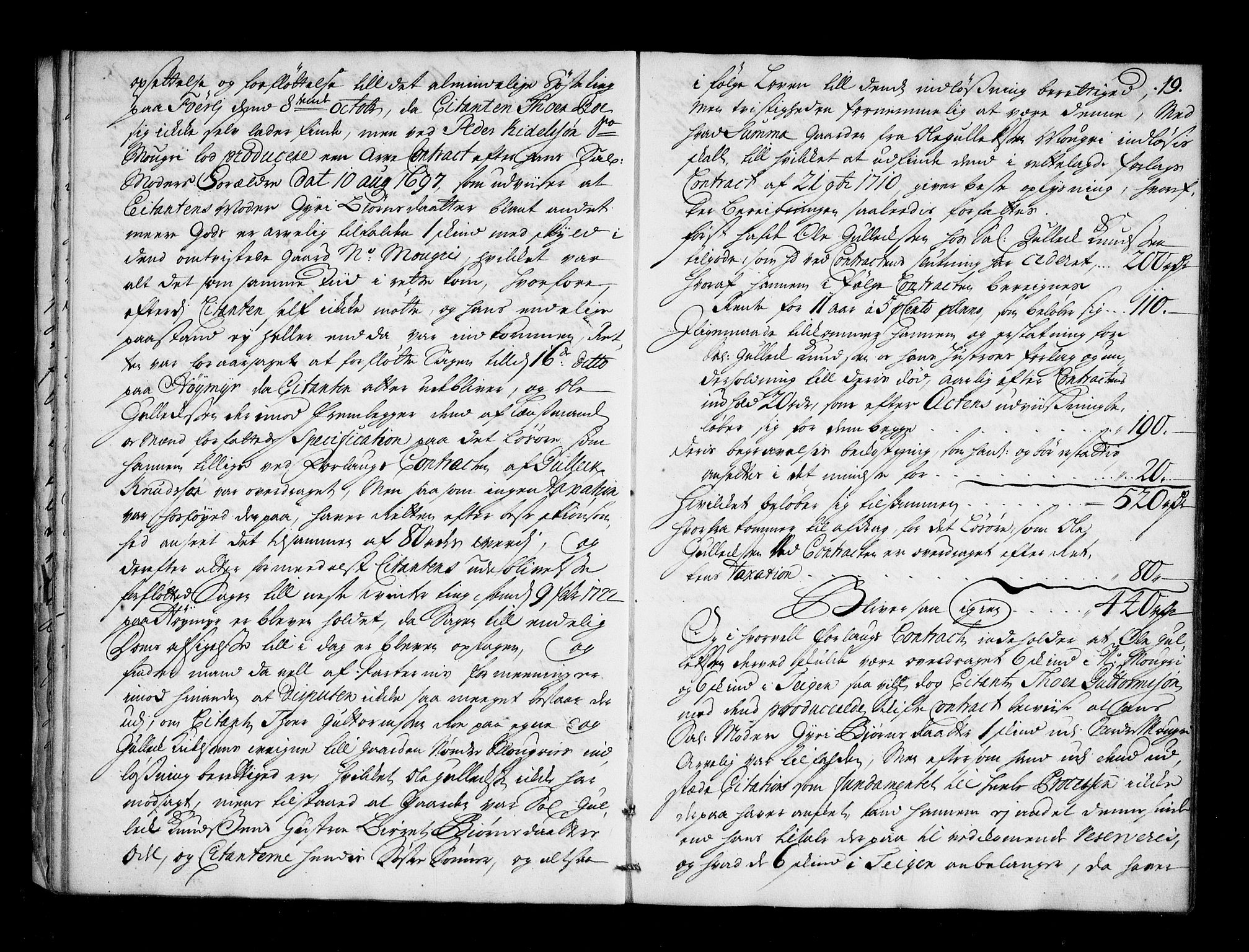 Numedal og Sandsvær sorenskriveri, AV/SAKO-A-128/F/Fa/Faa/L0052: Tingbok, 1722, p. 18b-19a