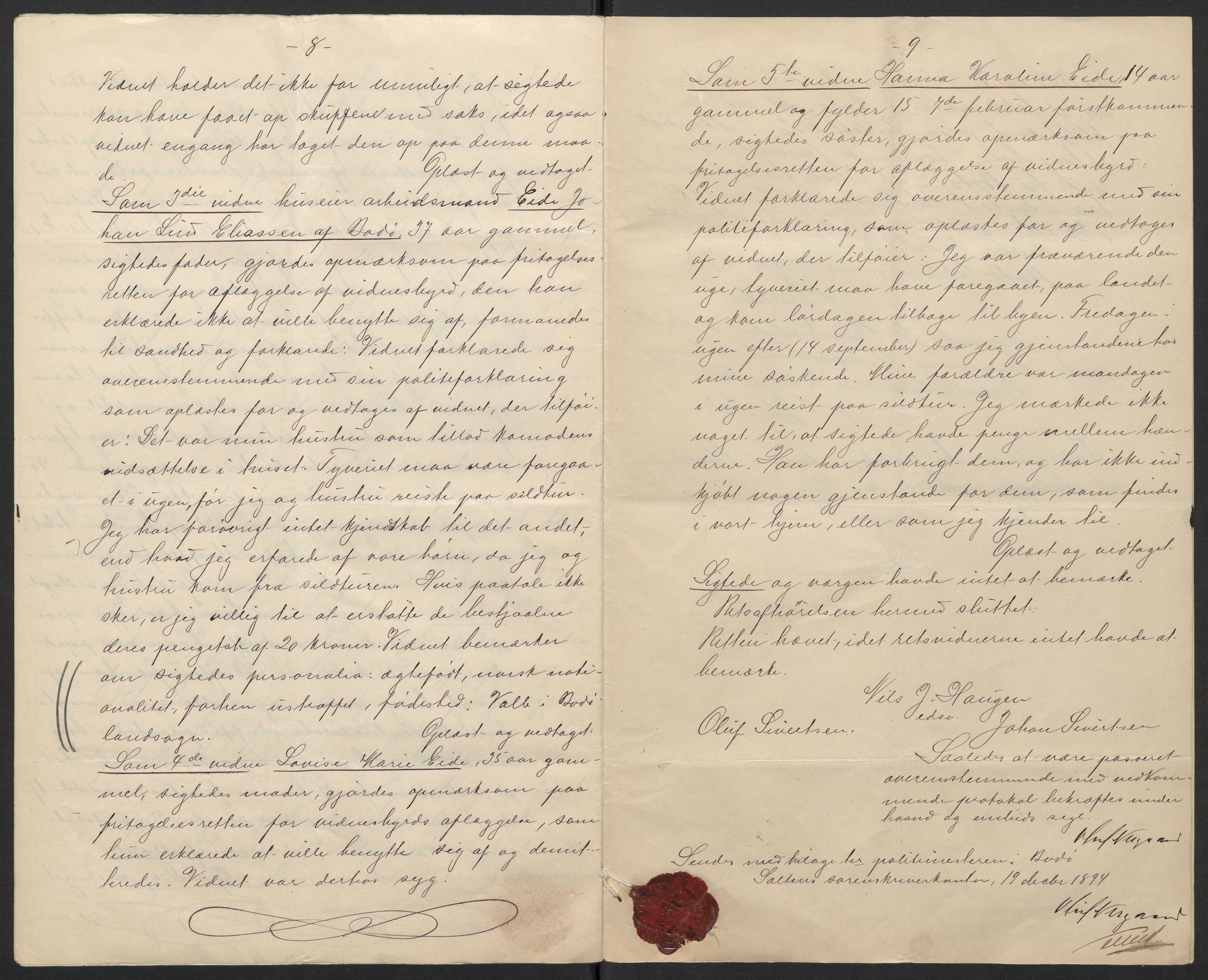 Falstad skolehjem, AV/RA-S-1676/E/Eb/L0002: Elevmapper løpenr. 42-61, 1898-1907, p. 18