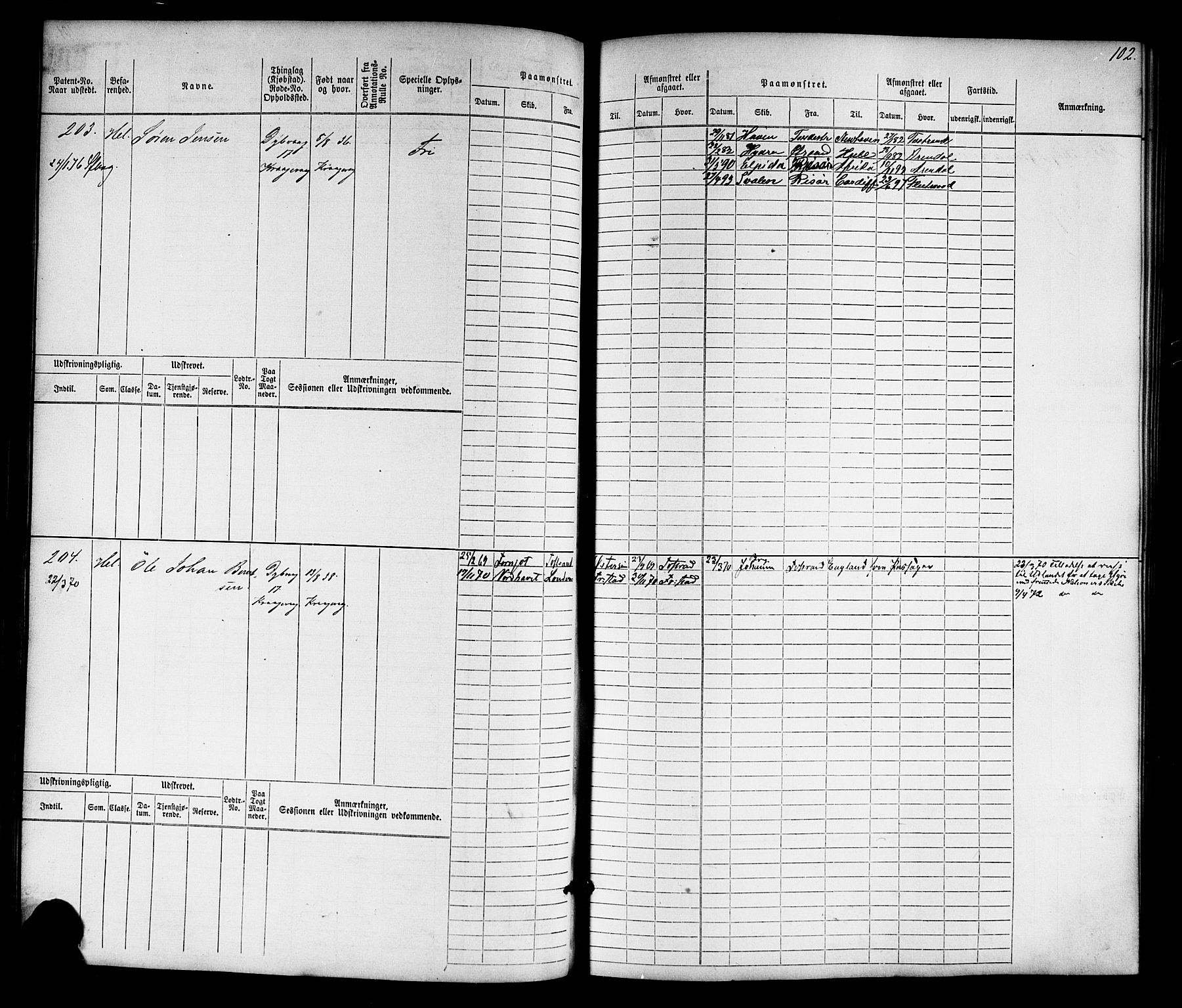 Tvedestrand mønstringskrets, AV/SAK-2031-0011/F/Fb/L0015: Hovedrulle nr 1-766, U-31, 1869-1900, p. 106