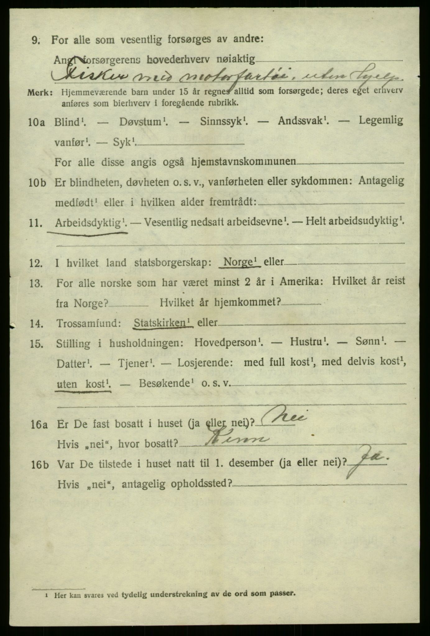 SAB, 1920 census for Førde, 1920, p. 4267