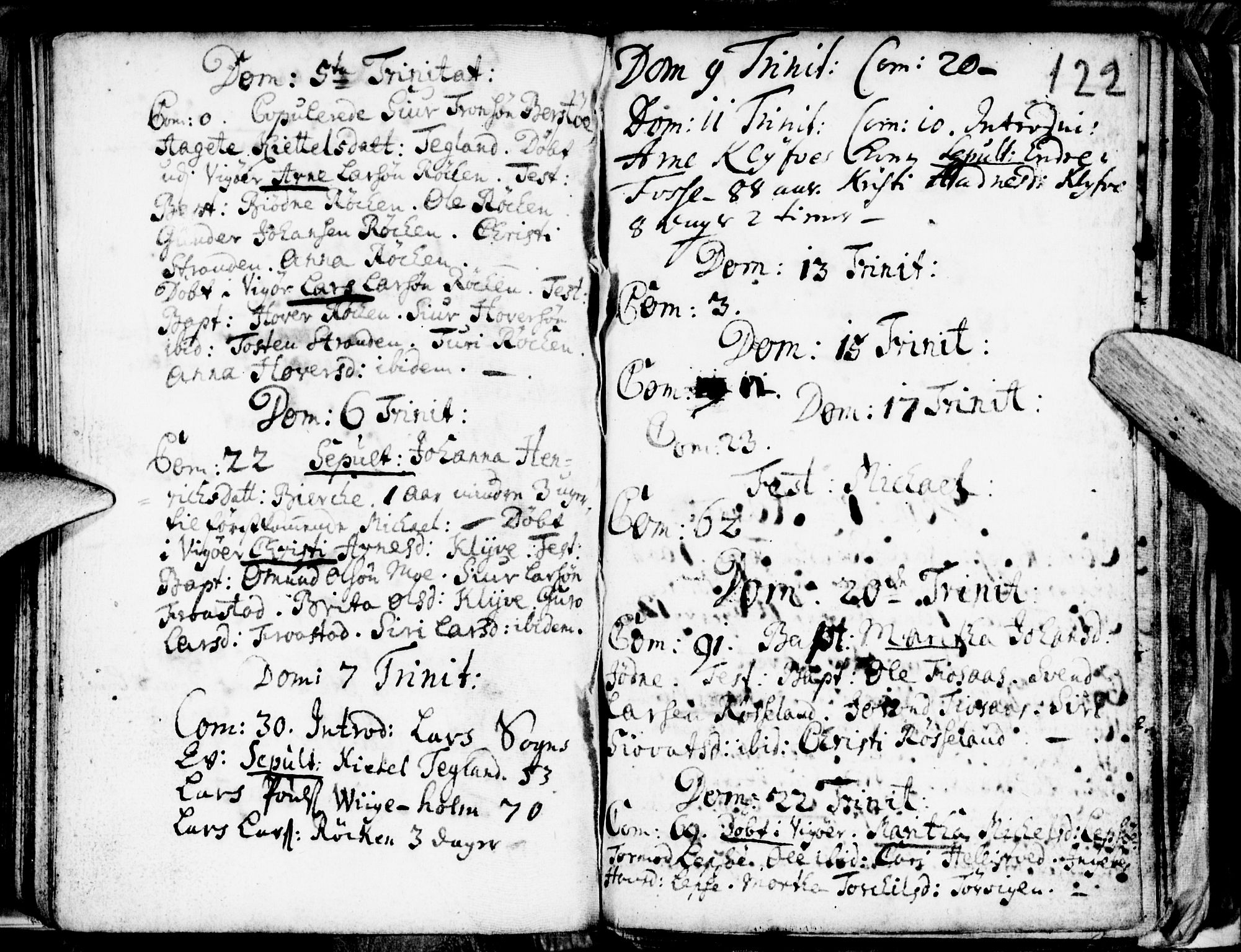 Kvam sokneprestembete, AV/SAB-A-76201/H/Haa: Parish register (official) no. A 1, 1690-1741, p. 122