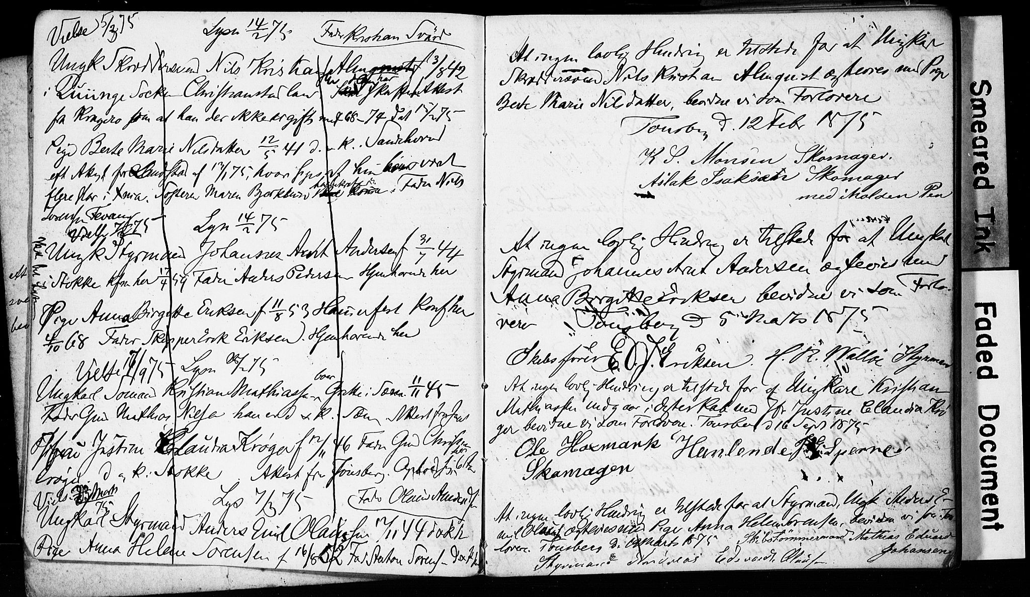 Tønsberg kirkebøker, AV/SAKO-A-330/H/Ha/L0003: Banns register no. 3, 1874-1882
