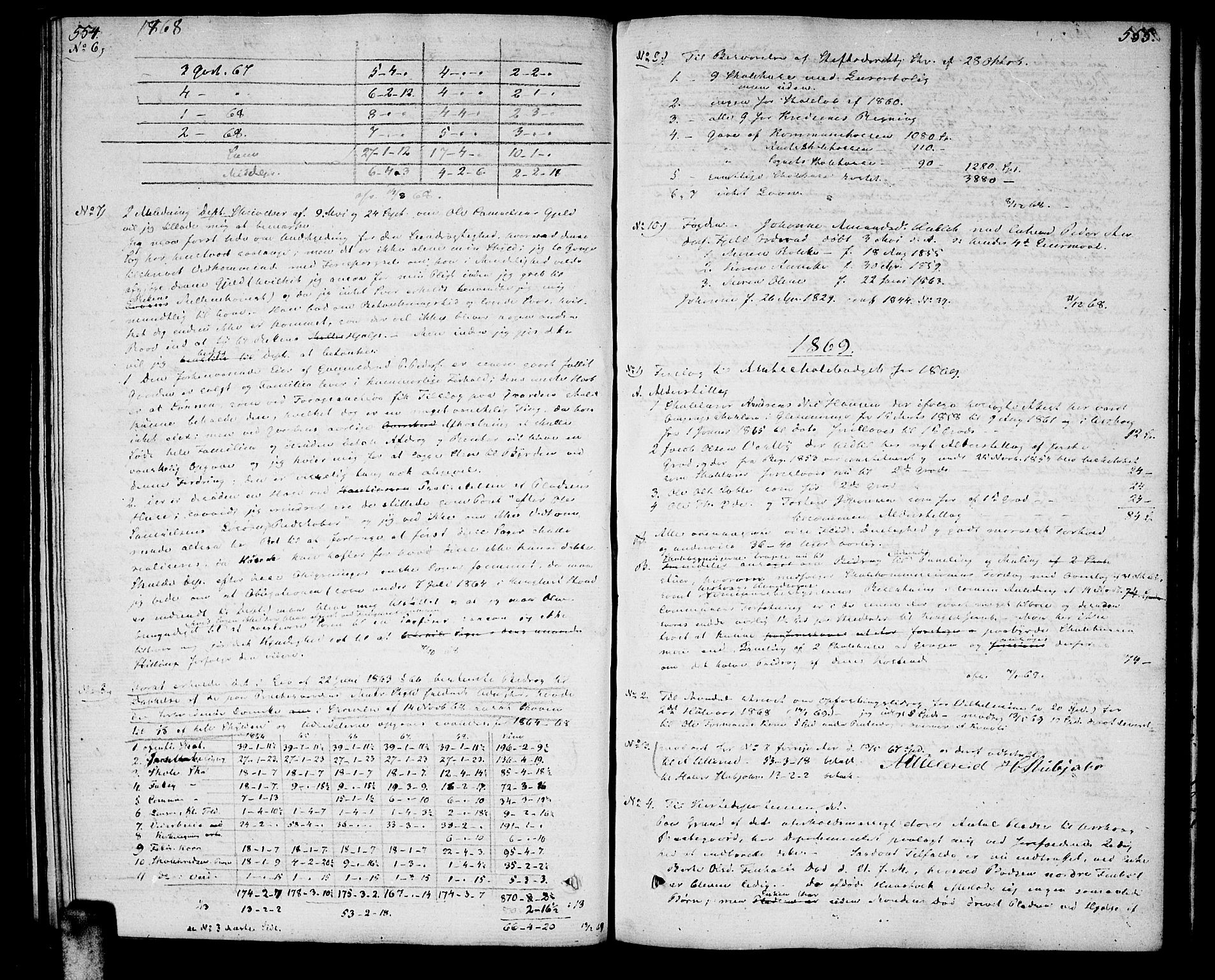 Aurskog prestekontor Kirkebøker, SAO/A-10304a/F/Fa/L0004: Parish register (official) no. I 4, 1807-1814, p. 554-555