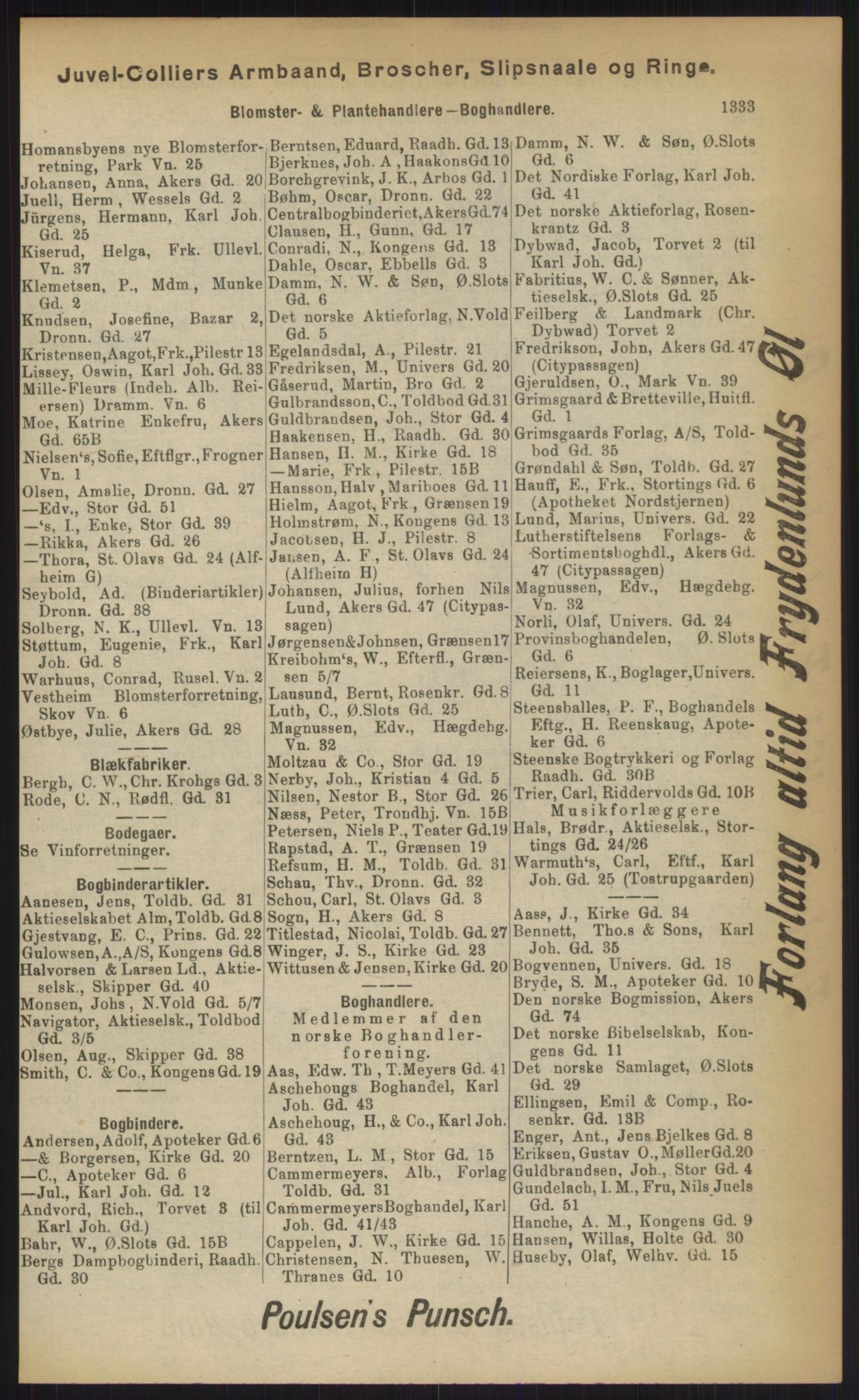 Kristiania/Oslo adressebok, PUBL/-, 1903, p. 1333