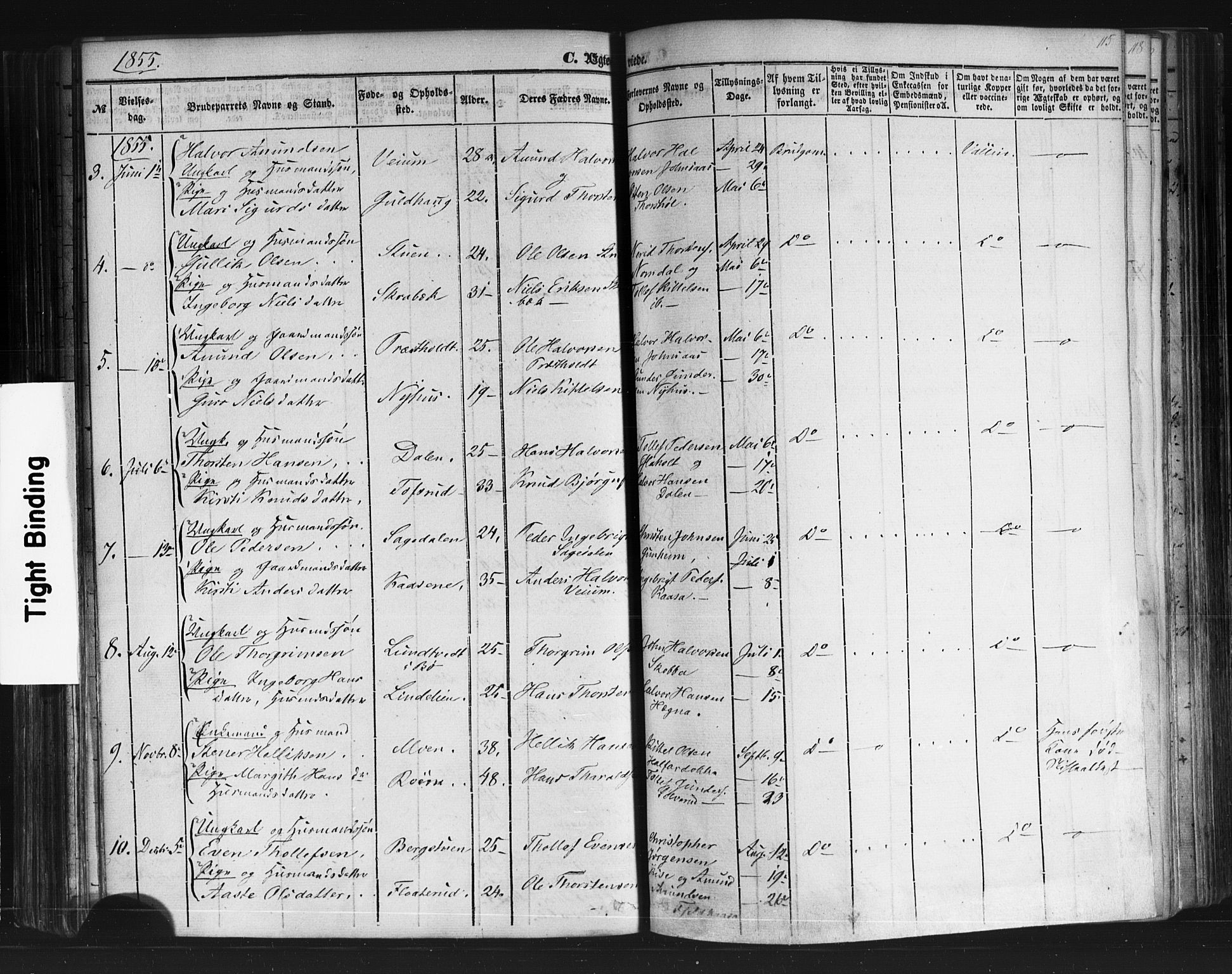 Sauherad kirkebøker, AV/SAKO-A-298/F/Fb/L0001: Parish register (official) no. II 1, 1851-1877, p. 115