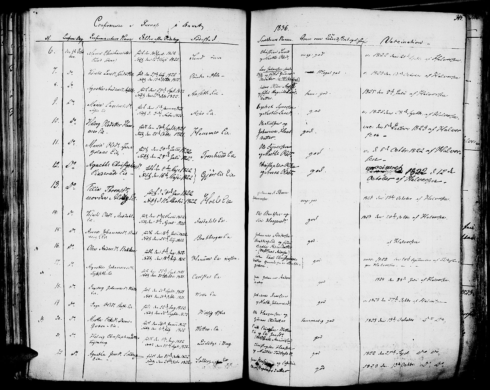 Vang prestekontor, Hedmark, AV/SAH-PREST-008/H/Ha/Haa/L0009: Parish register (official) no. 9, 1826-1841, p. 315