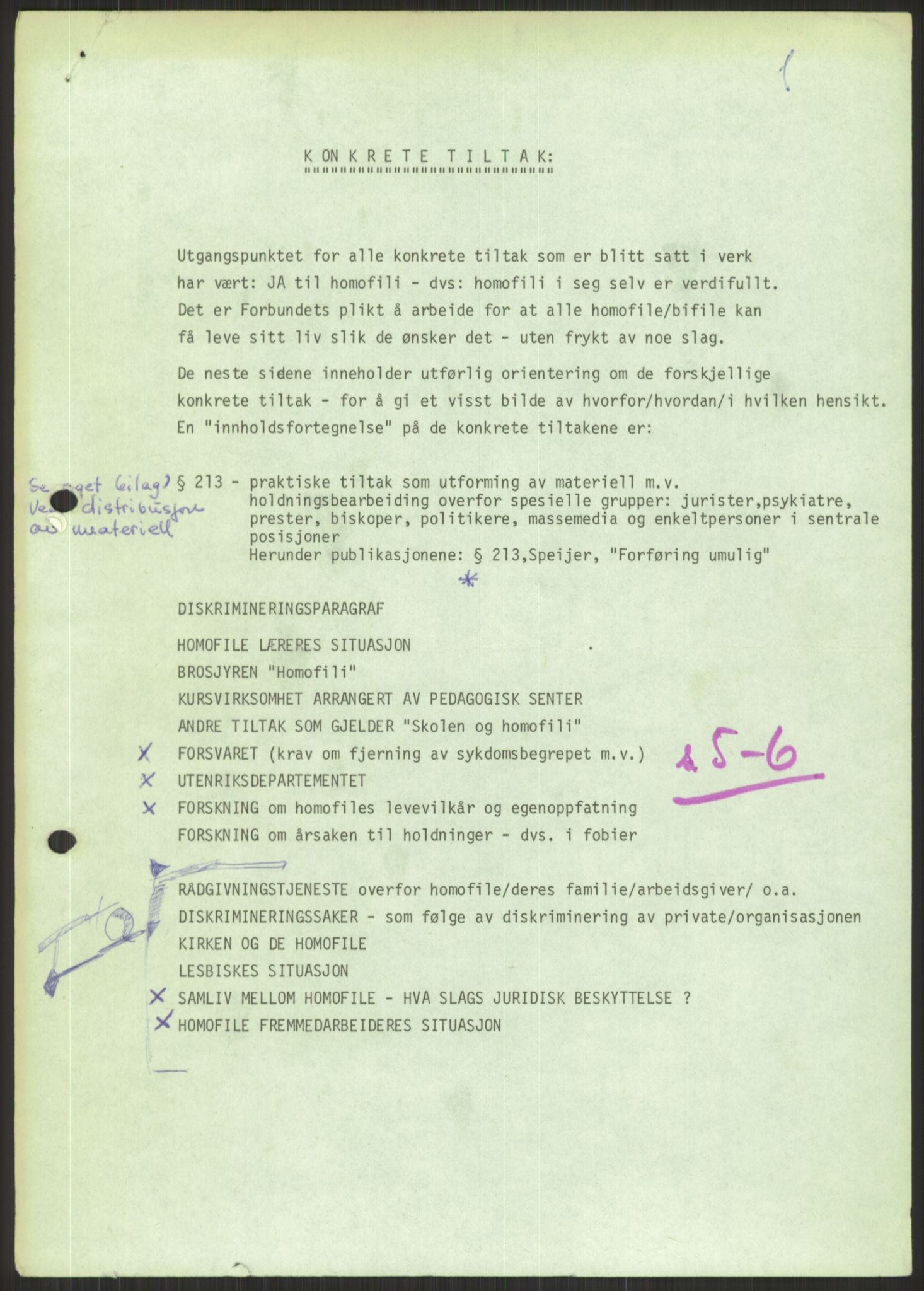 Det Norske Forbundet av 1948/Landsforeningen for Lesbisk og Homofil Frigjøring, AV/RA-PA-1216/D/Dd/L0001: Diskriminering, 1973-1991, p. 979