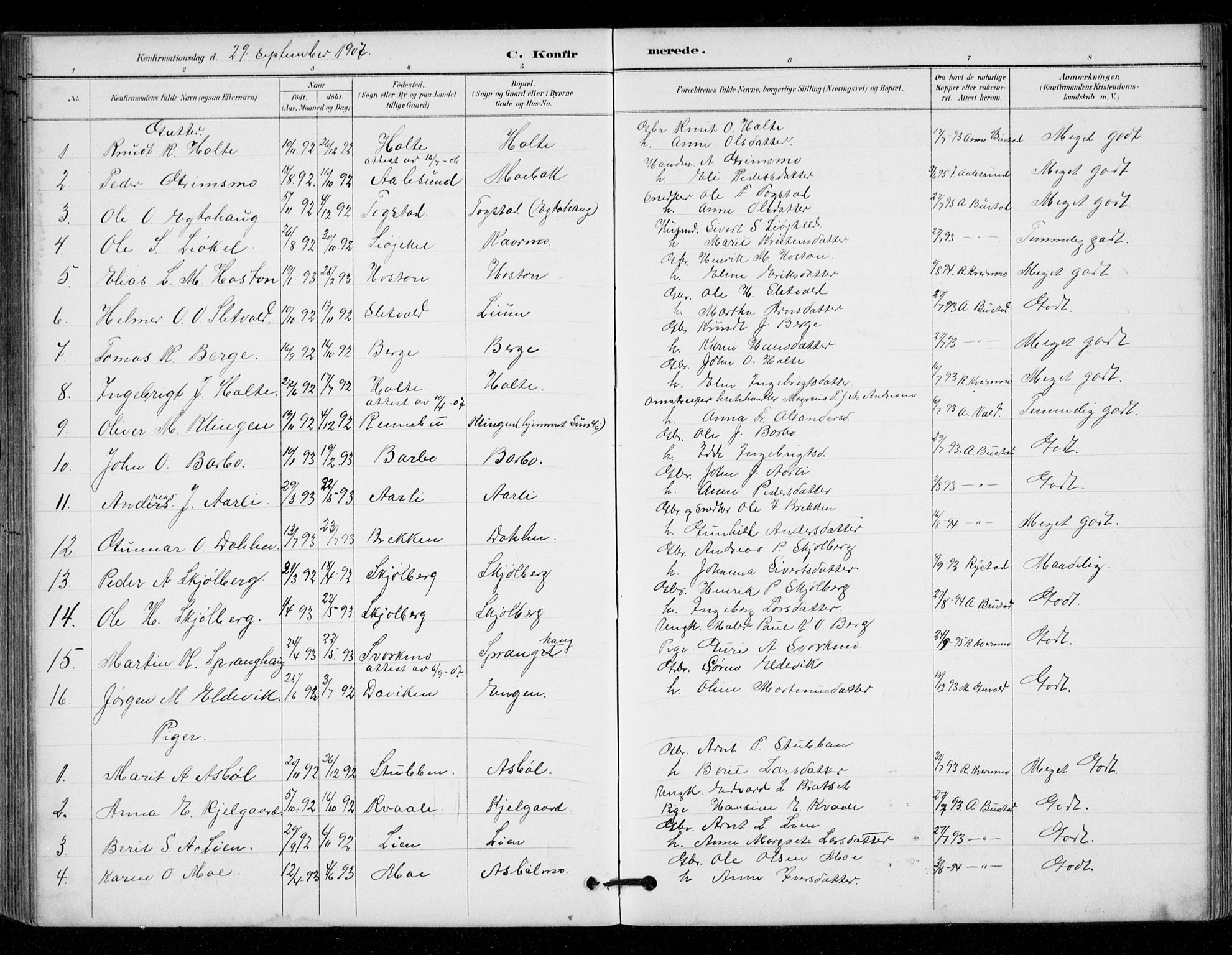 Ministerialprotokoller, klokkerbøker og fødselsregistre - Sør-Trøndelag, AV/SAT-A-1456/671/L0841: Parish register (official) no. 671A03, 1893-1915