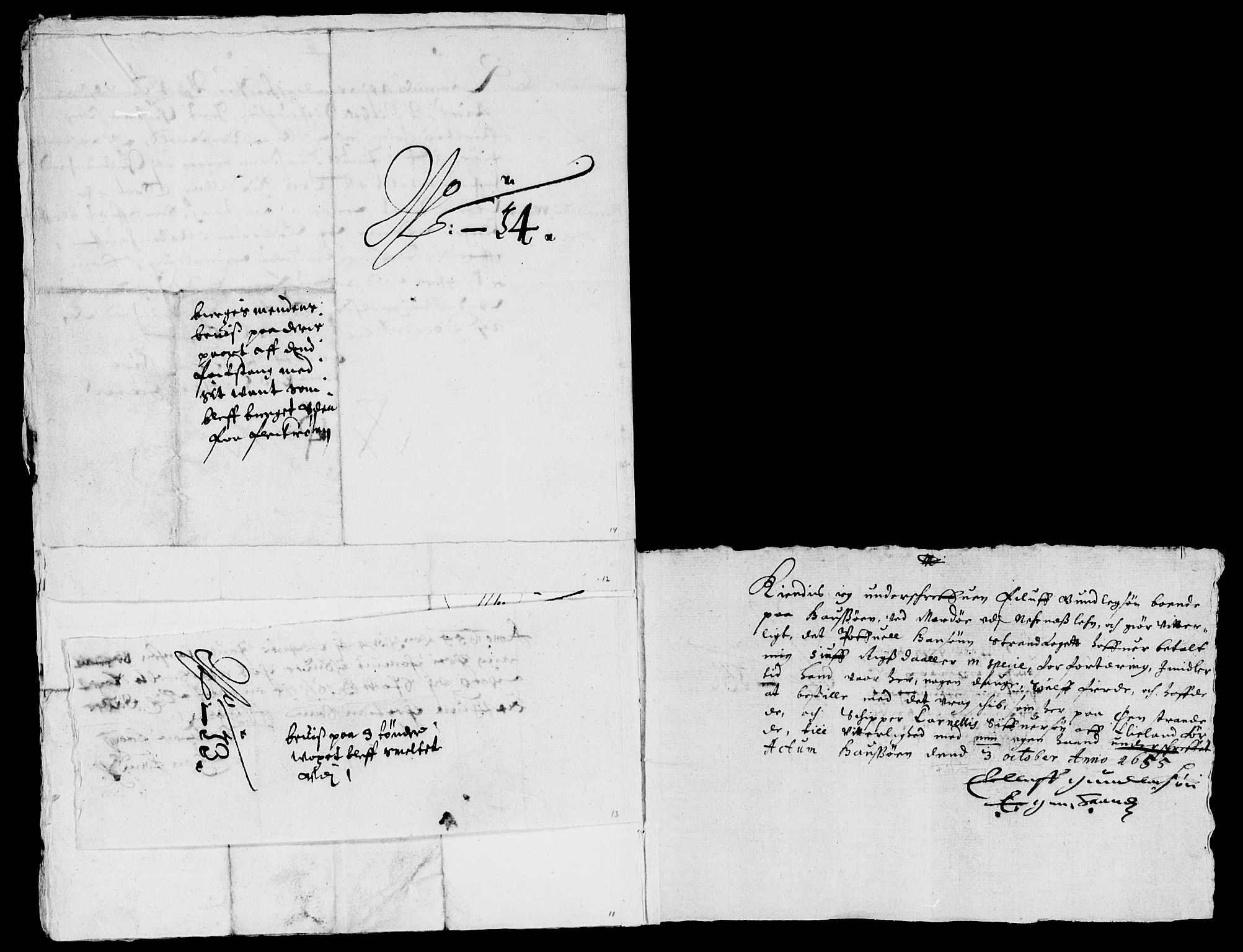 Rentekammeret inntil 1814, Reviderte regnskaper, Lensregnskaper, AV/RA-EA-5023/R/Rb/Rbq/L0044: Nedenes len. Mandals len. Råbyggelag., 1655-1657