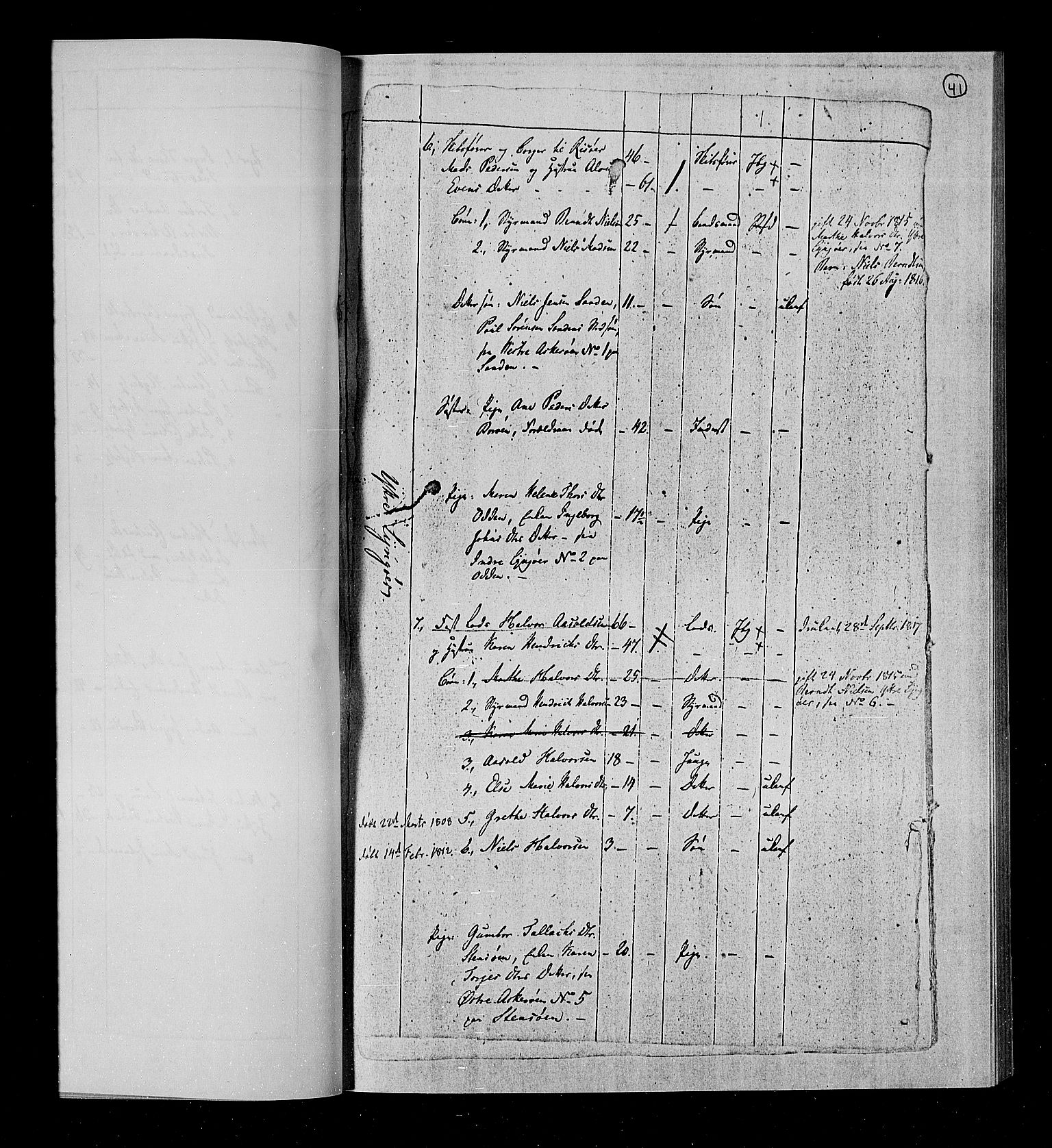 RA, Census 1815, vol. 1b: Dypvåg parish, 1815, p. 43