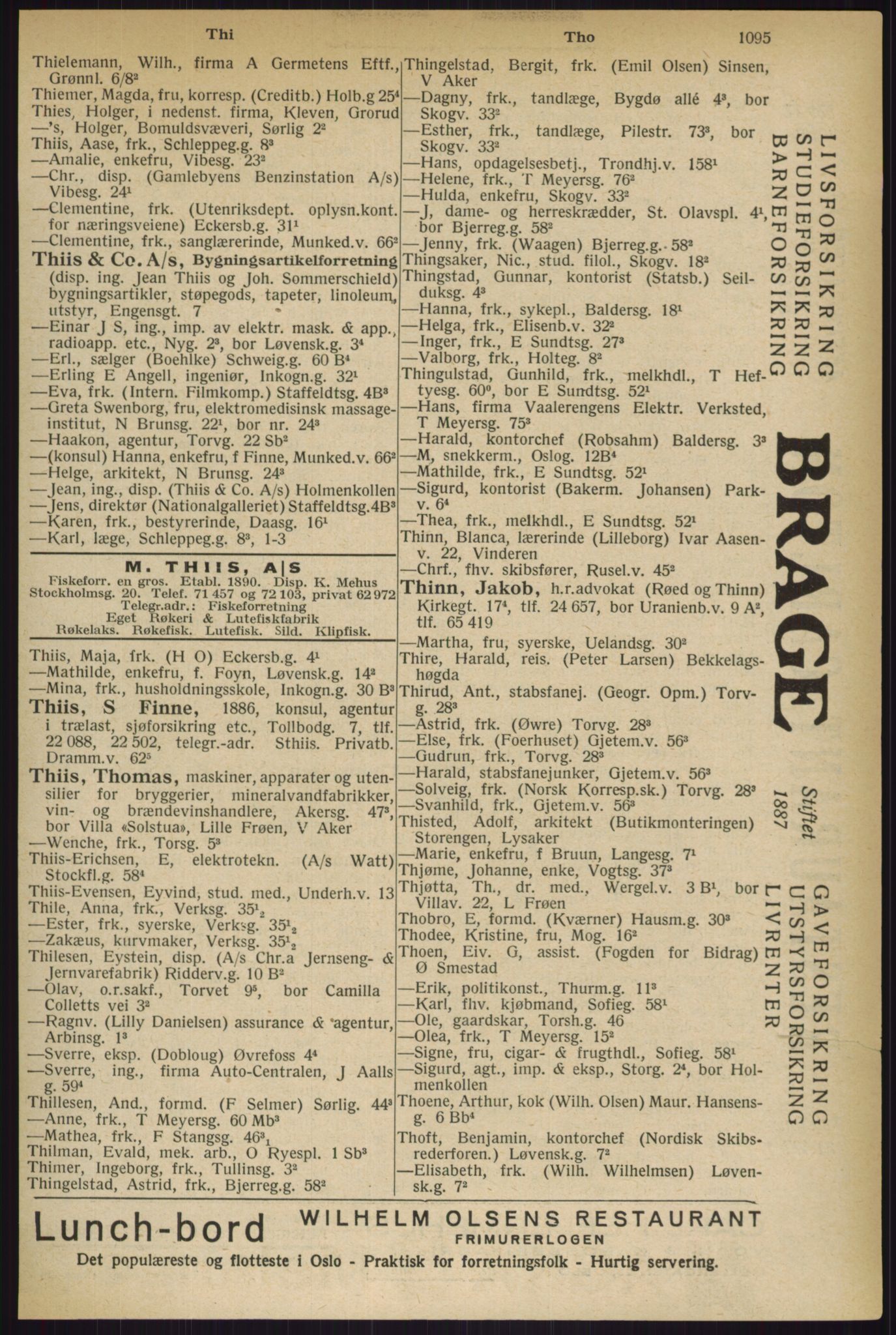 Kristiania/Oslo adressebok, PUBL/-, 1927, p. 1095