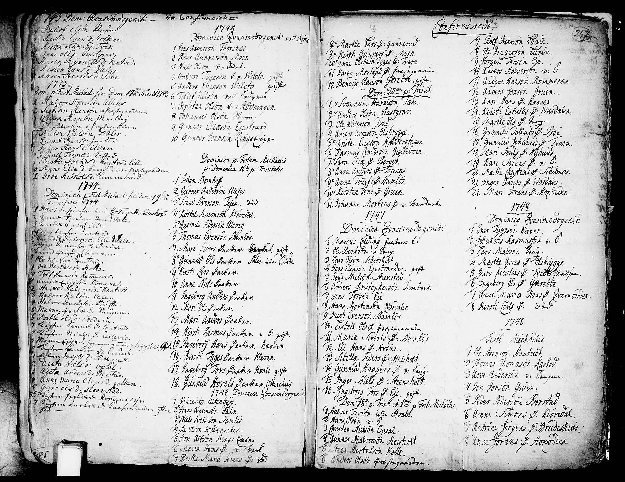 Holla kirkebøker, SAKO/A-272/F/Fa/L0001: Parish register (official) no. 1, 1717-1779, p. 267