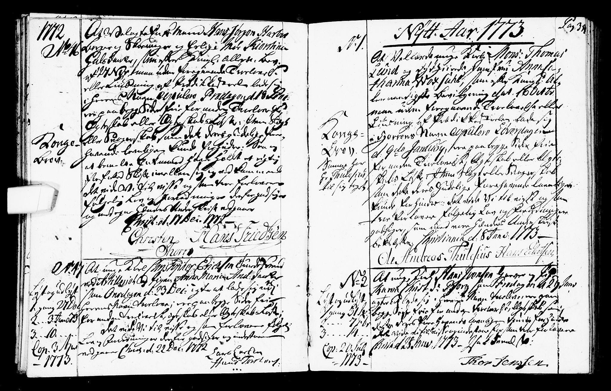Oslo domkirke Kirkebøker, AV/SAO-A-10752/L/La/L0009: Best man's statements no. 9, 1770-1784, p. 35