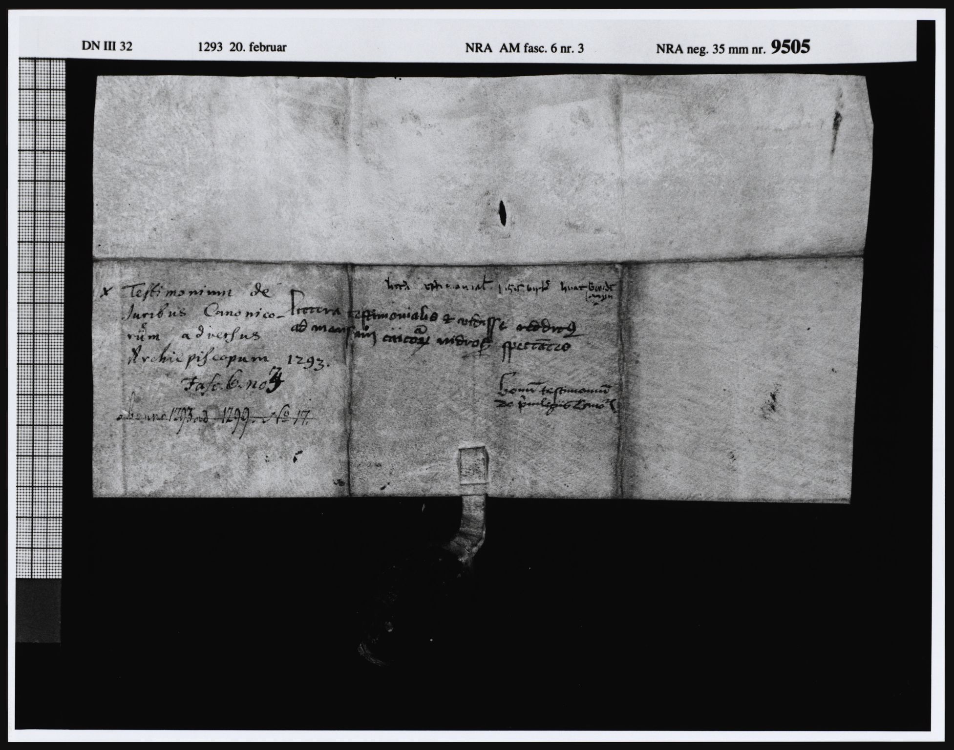 Riksarkivets diplomsamling, AV/RA-EA-5965/F05/L0017: NRA AM fasc. 6 nr. 1-4, 1291-1295, p. 12