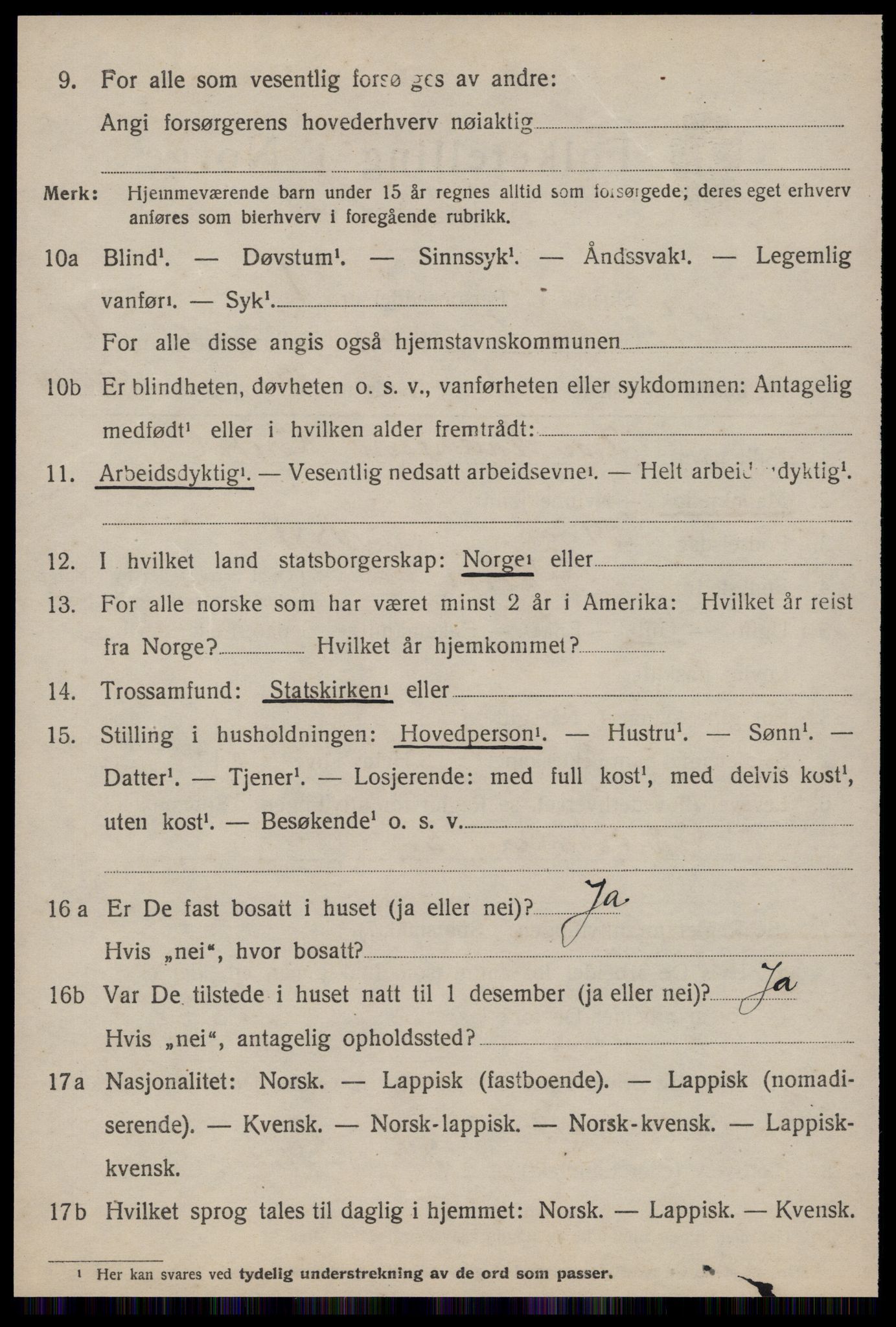 SAT, 1920 census for Røros, 1920, p. 8541