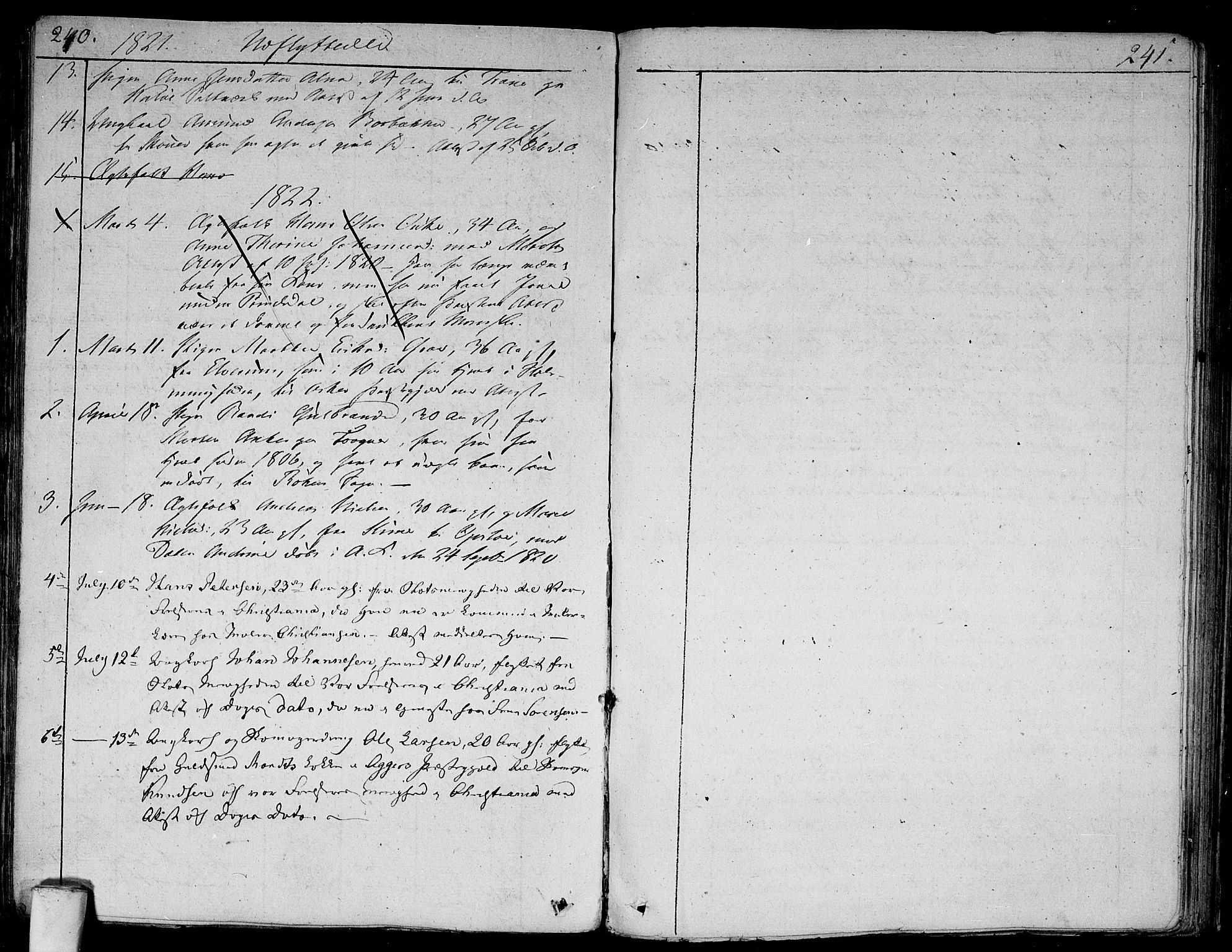 Aker prestekontor kirkebøker, SAO/A-10861/F/L0014b: Parish register (official) no. 14B, 1820-1834, p. 240-241