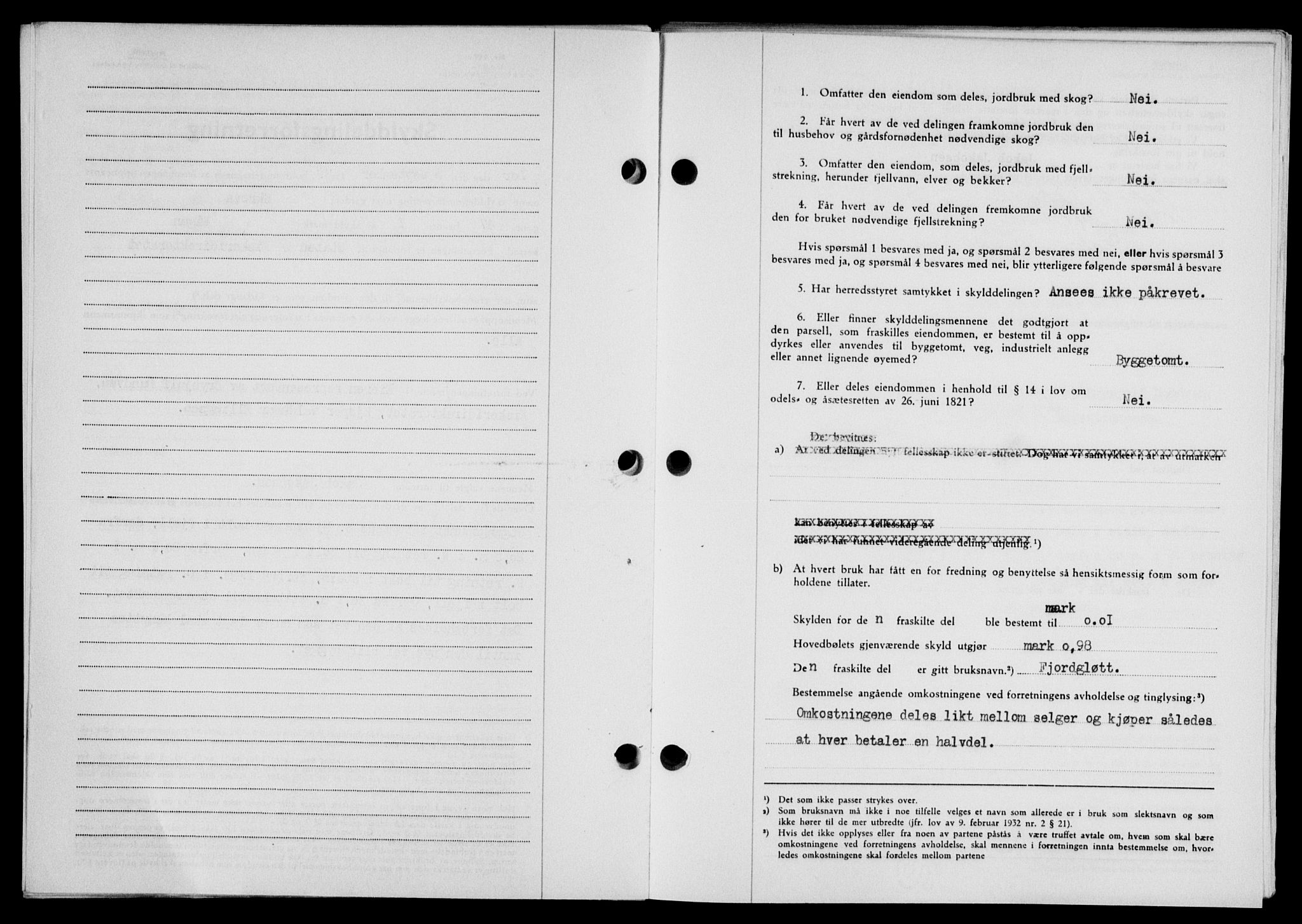 Lofoten sorenskriveri, SAT/A-0017/1/2/2C/L0021a: Mortgage book no. 21a, 1949-1949, Diary no: : 2316/1949
