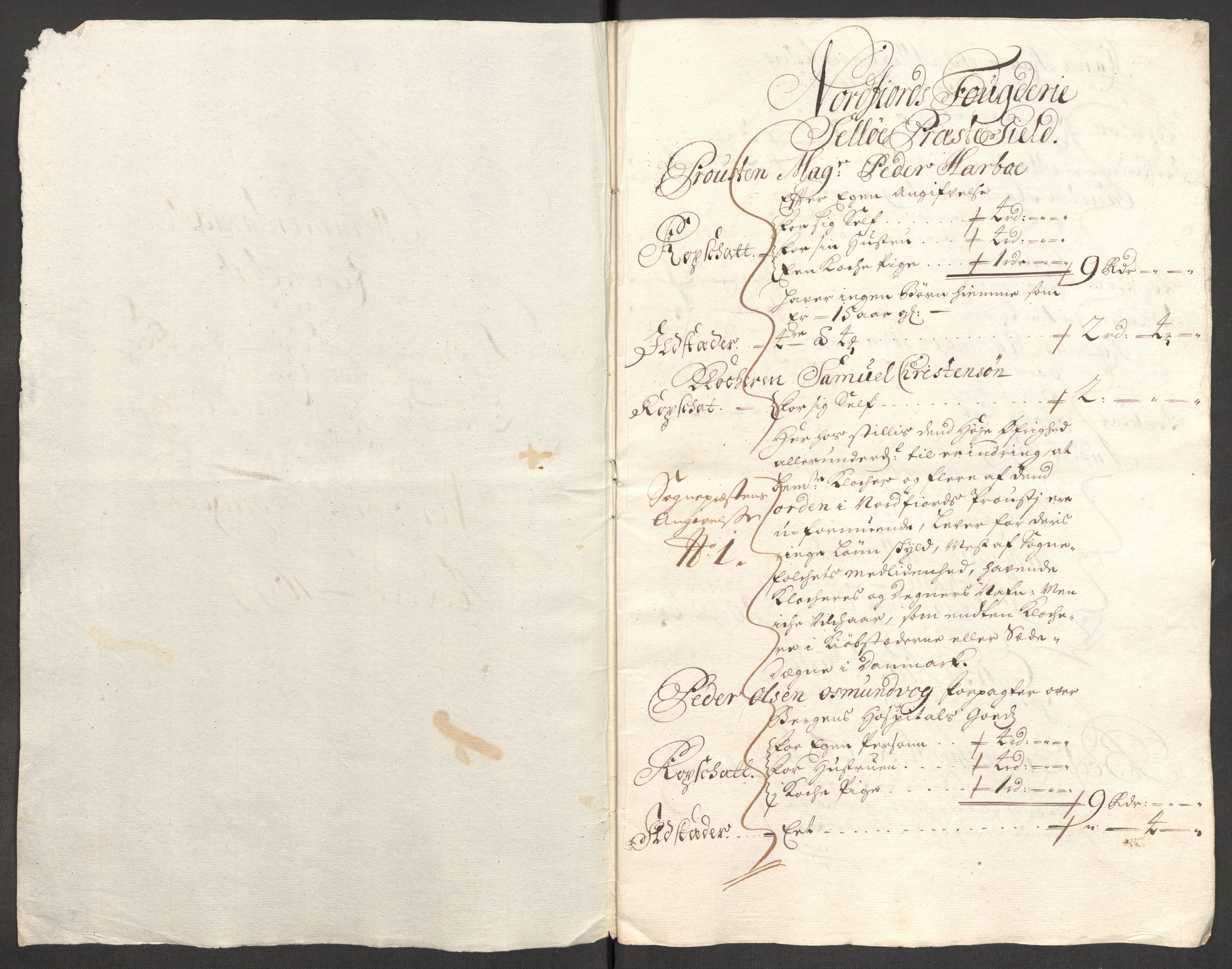 Rentekammeret inntil 1814, Reviderte regnskaper, Fogderegnskap, AV/RA-EA-4092/R53/L3424: Fogderegnskap Sunn- og Nordfjord, 1699, p. 427