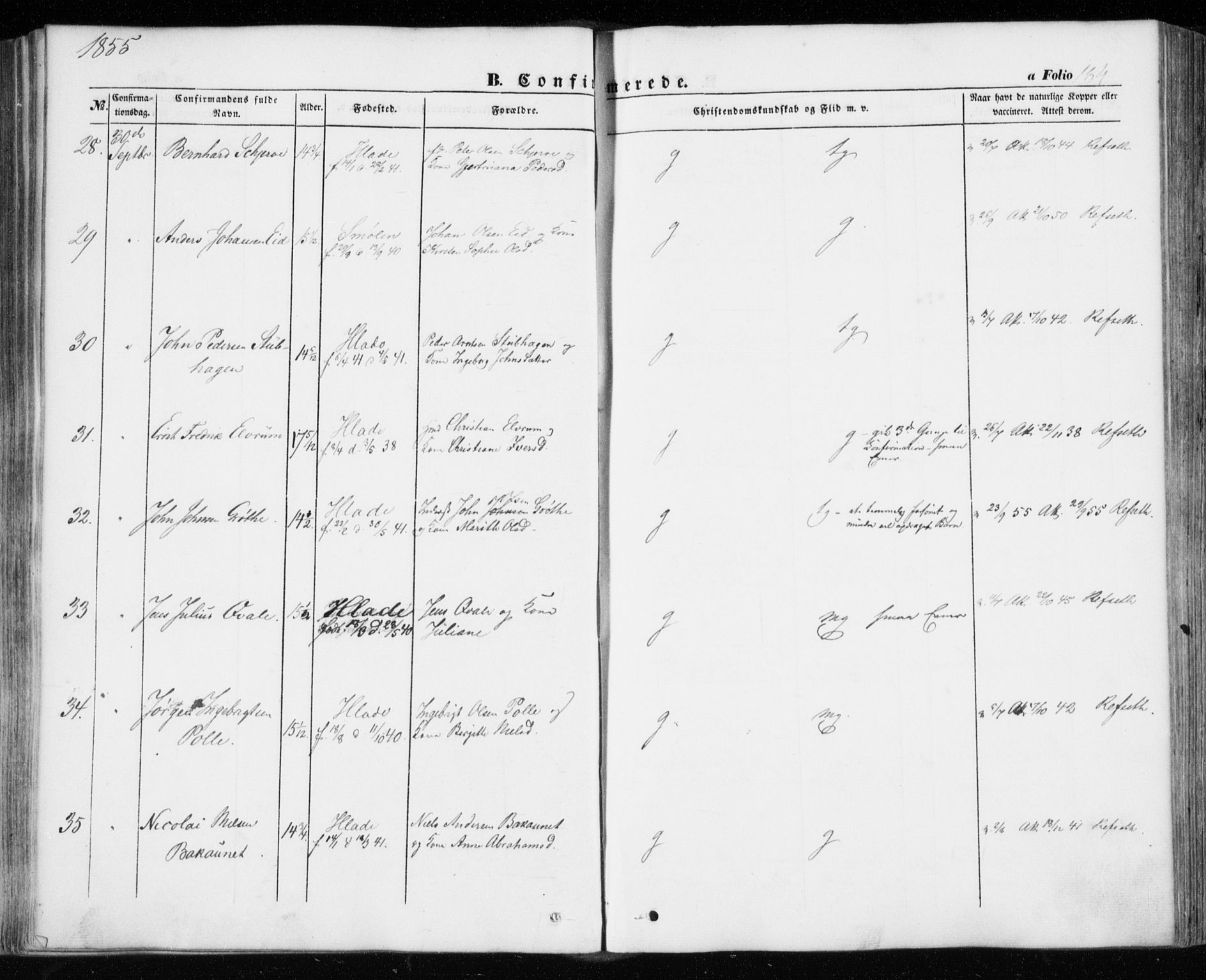 Ministerialprotokoller, klokkerbøker og fødselsregistre - Sør-Trøndelag, AV/SAT-A-1456/606/L0291: Parish register (official) no. 606A06, 1848-1856, p. 184