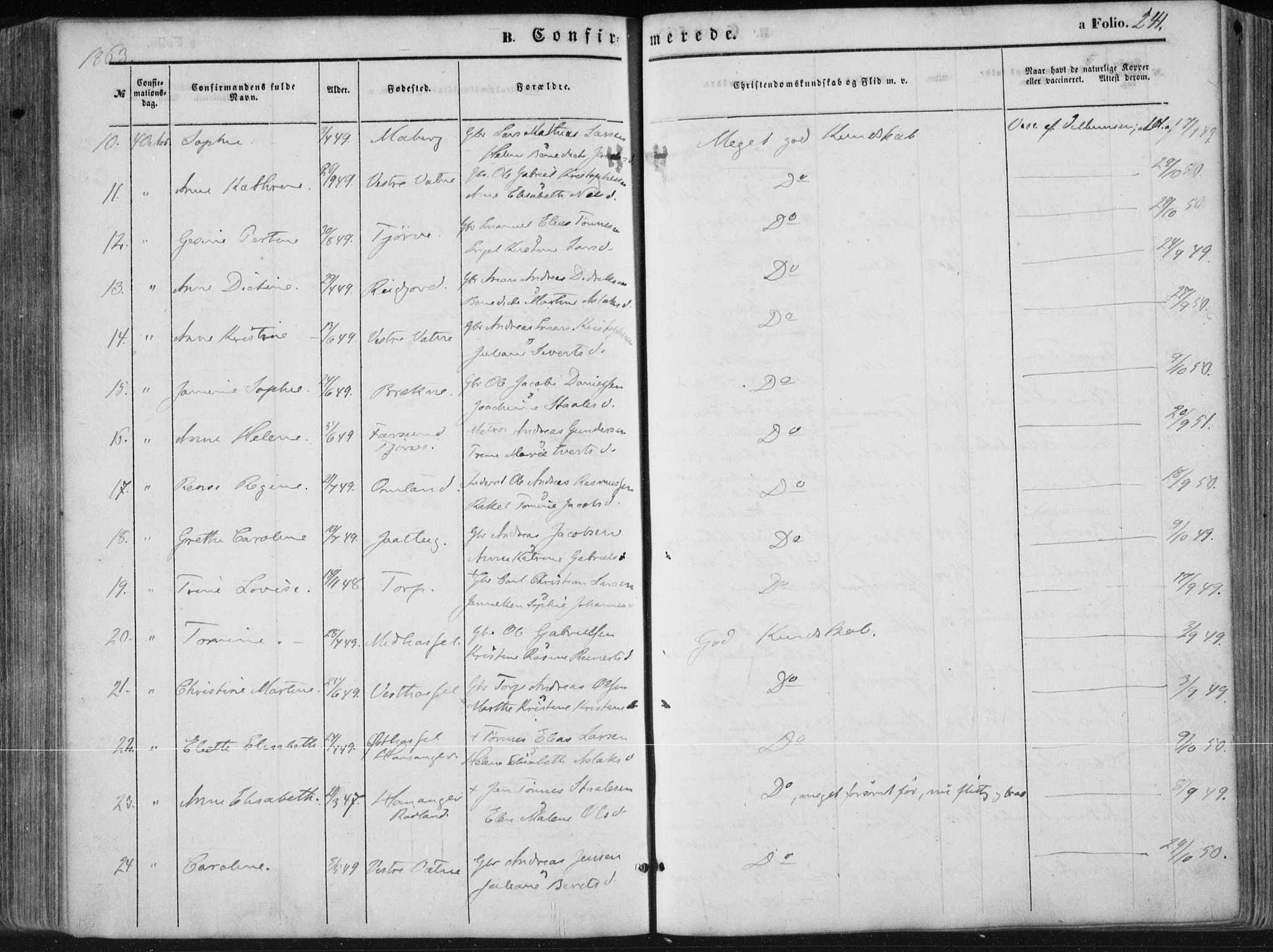 Lista sokneprestkontor, AV/SAK-1111-0027/F/Fa/L0011: Parish register (official) no. A 11, 1861-1878, p. 241