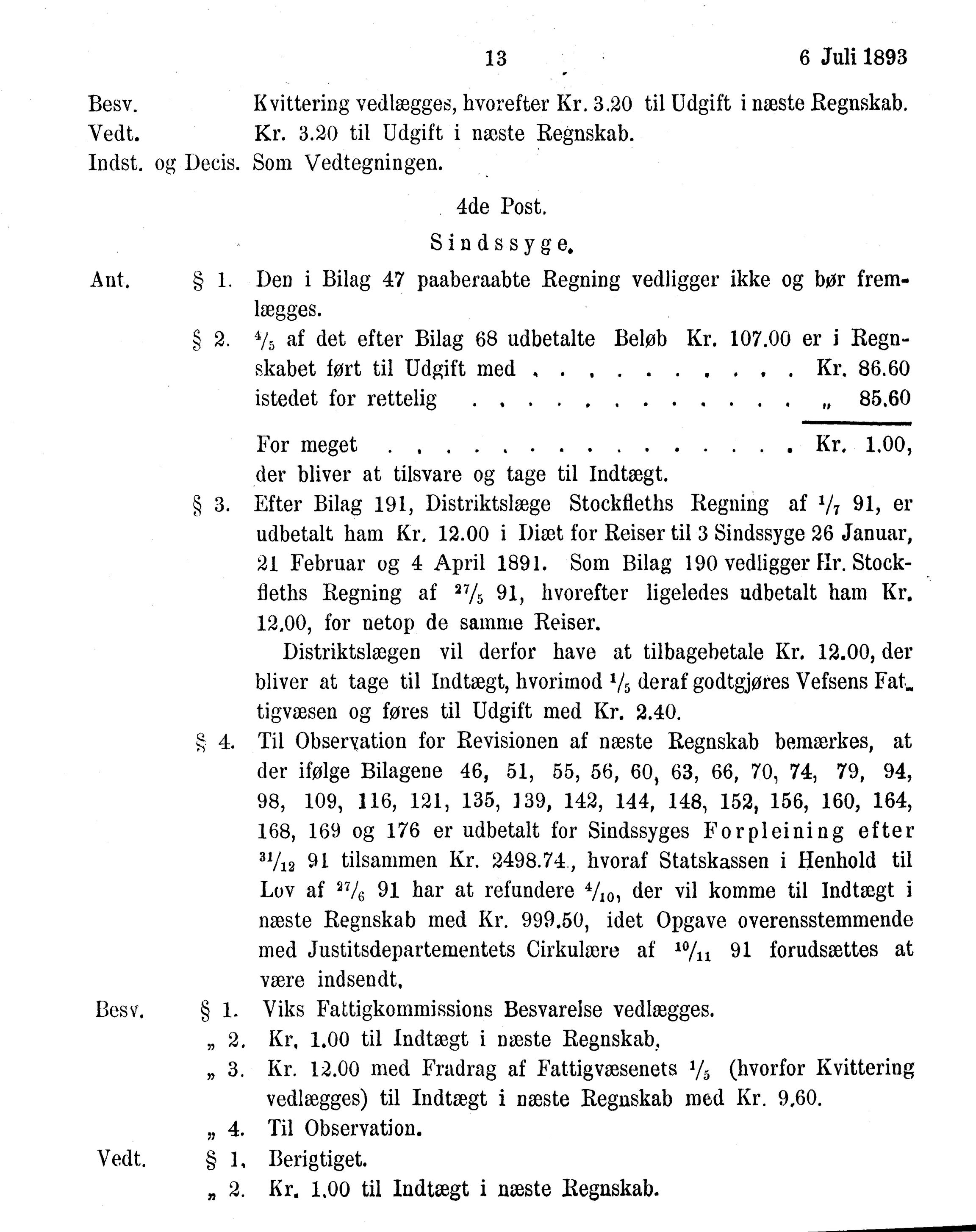 Nordland Fylkeskommune. Fylkestinget, AIN/NFK-17/176/A/Ac/L0016: Fylkestingsforhandlinger 1891-1893, 1891-1893