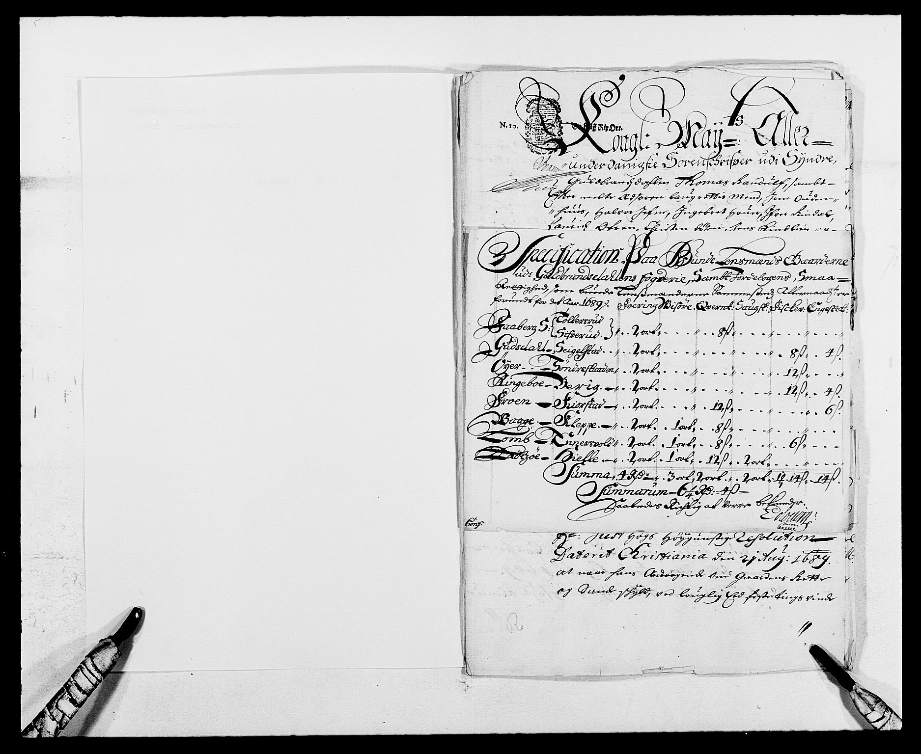 Rentekammeret inntil 1814, Reviderte regnskaper, Fogderegnskap, RA/EA-4092/R17/L1164: Fogderegnskap Gudbrandsdal, 1682-1689, p. 179