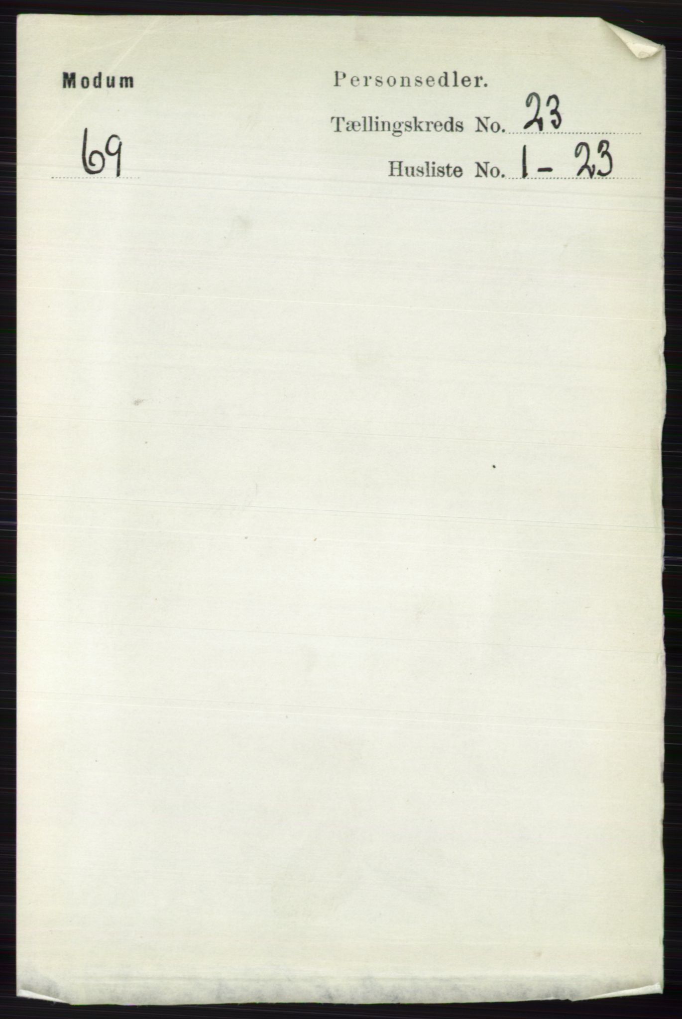 RA, 1891 census for 0623 Modum, 1891, p. 8692